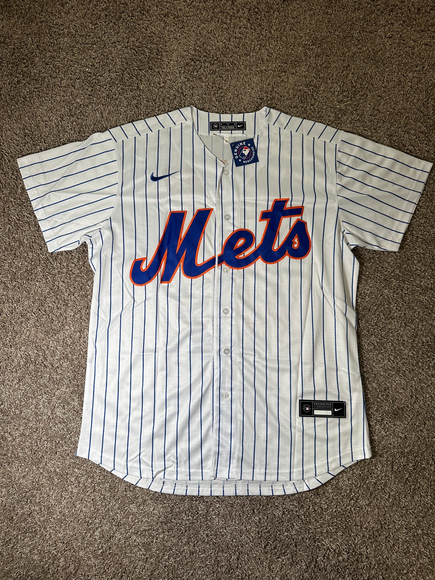 New York Mets Francisco Lindor Baseball Jersey Home White Men Size