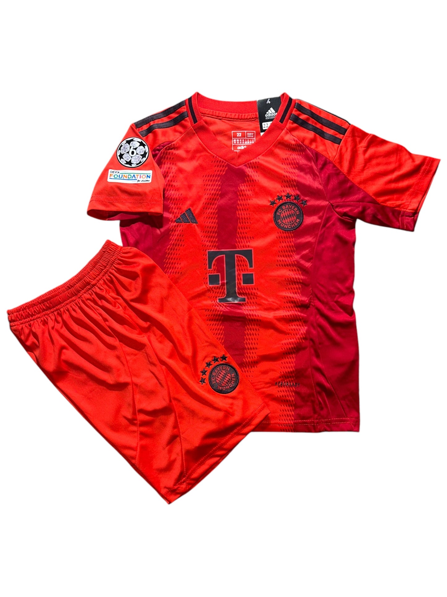 Bayern Munich Kane Kit Jersey and Shorts For Kids Home Red