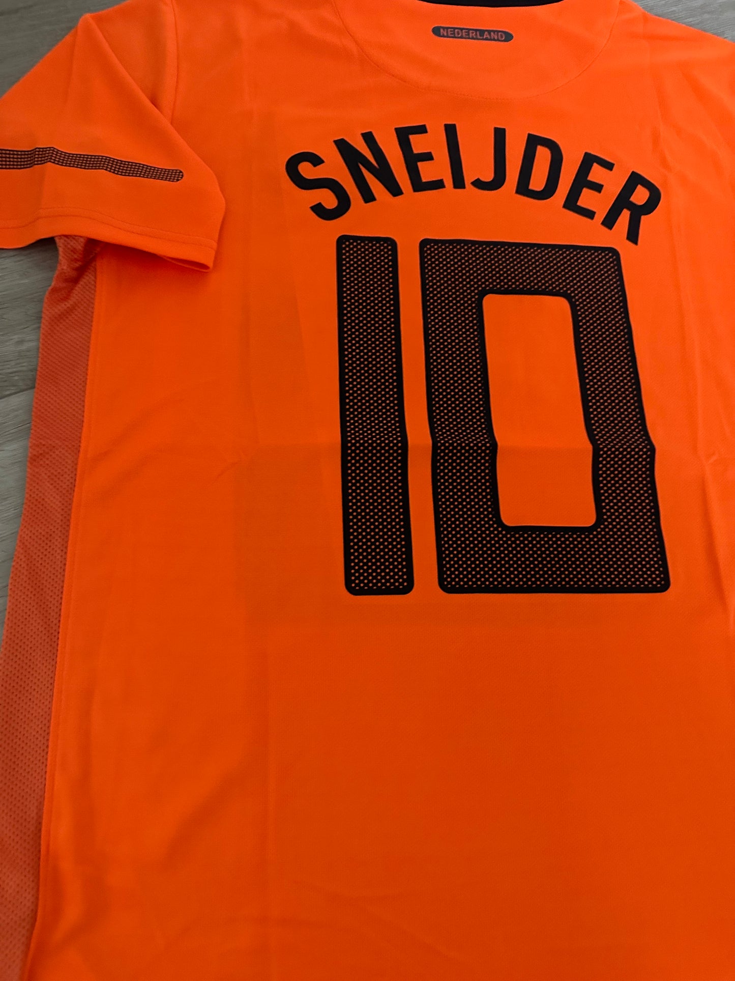 Nederland Wesley Sneijder Soccer Jersey 2010 FWC Final Orange Men’s Regular Size