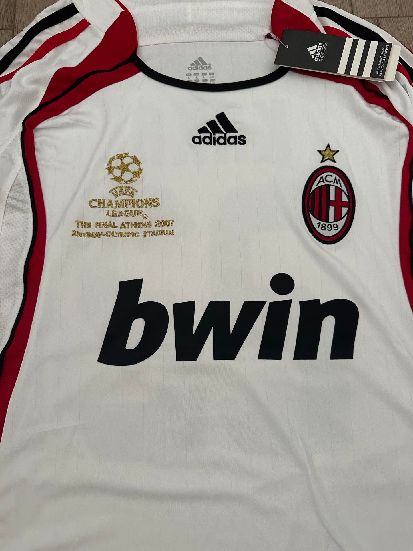 Milan Retro 2007 Ricardo Kaka #22 Soccer Jersey Final’s UCL White Men Shirt
