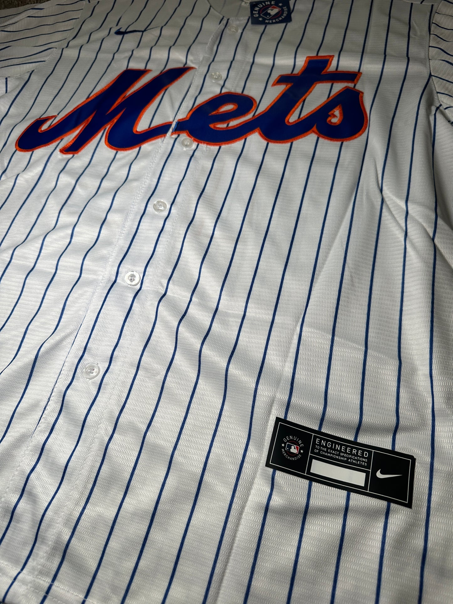 New York Mets Francisco Lindor Baseball Jersey Home White Men Size