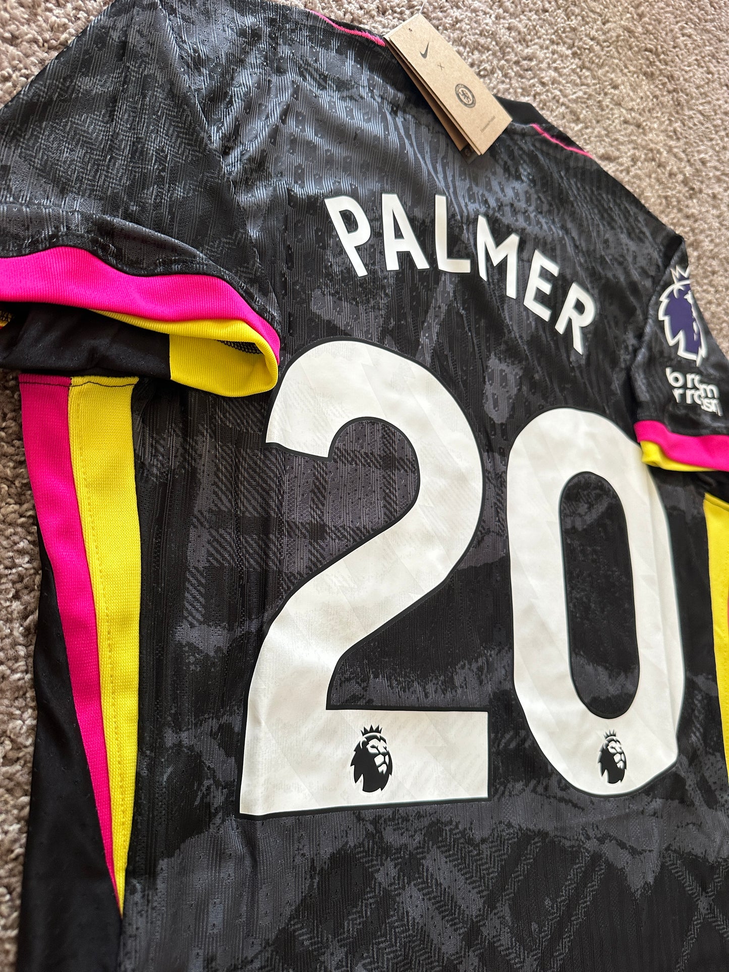 Chelsea Cole Palmer 2024/25 Soccer Jersey Black Men size Player Version