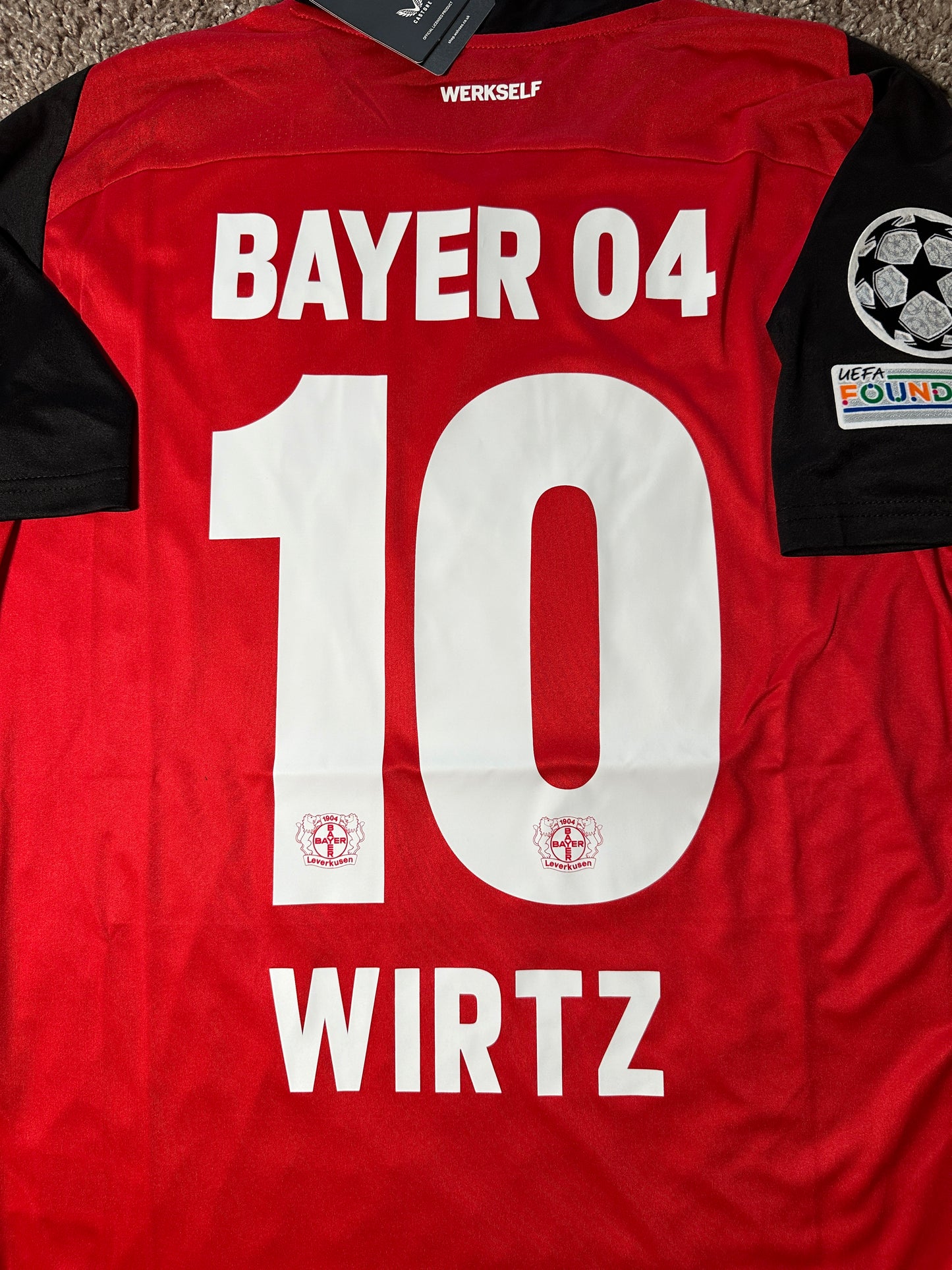 Bayern Leverkusen Florian Wirtz #10 Soccer Jersey 2024/25 Home Red Men Fan Shirt