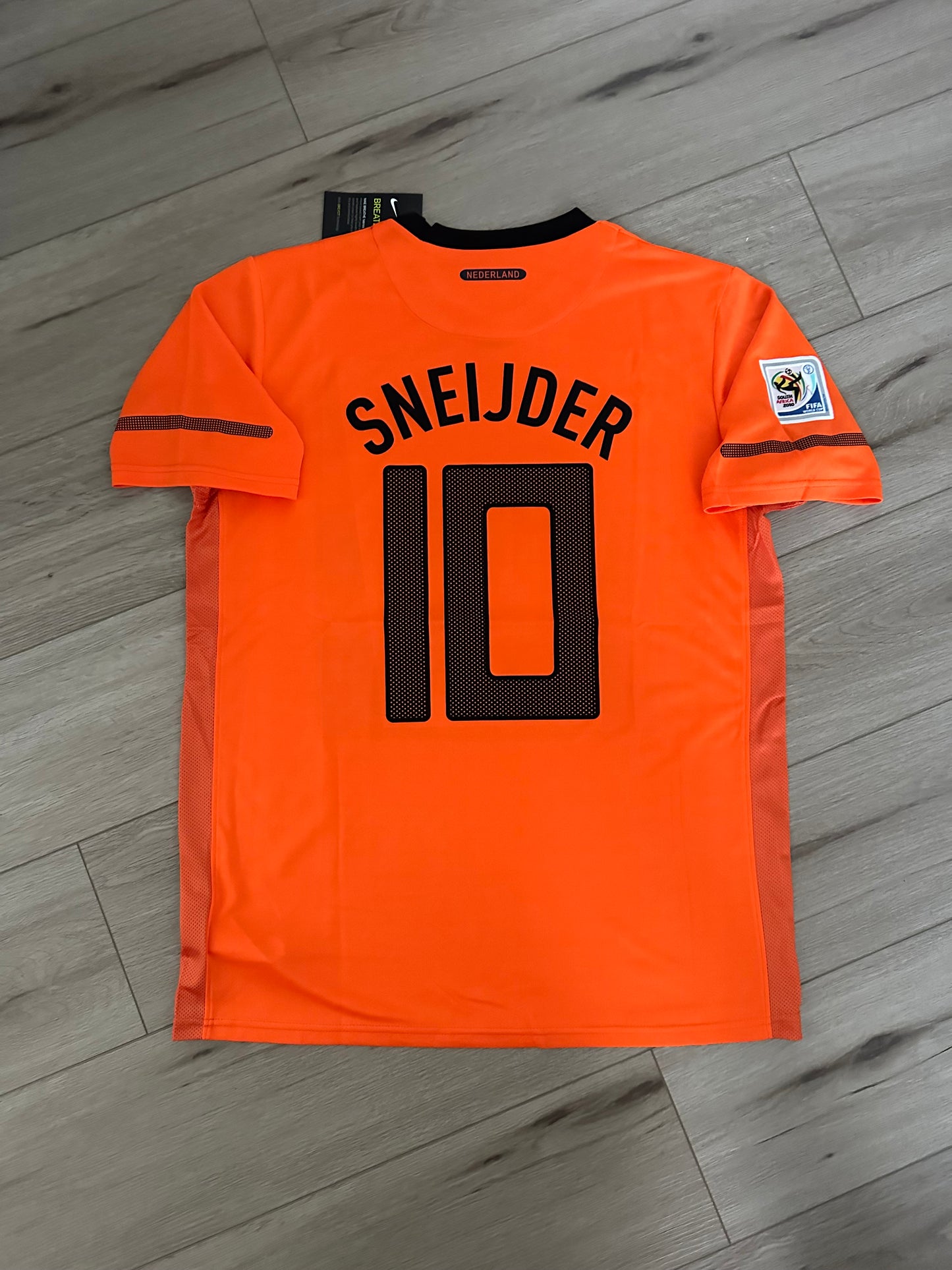 Nederland Wesley Sneijder Soccer Jersey 2010 FWC Final Orange Men’s Regular Size