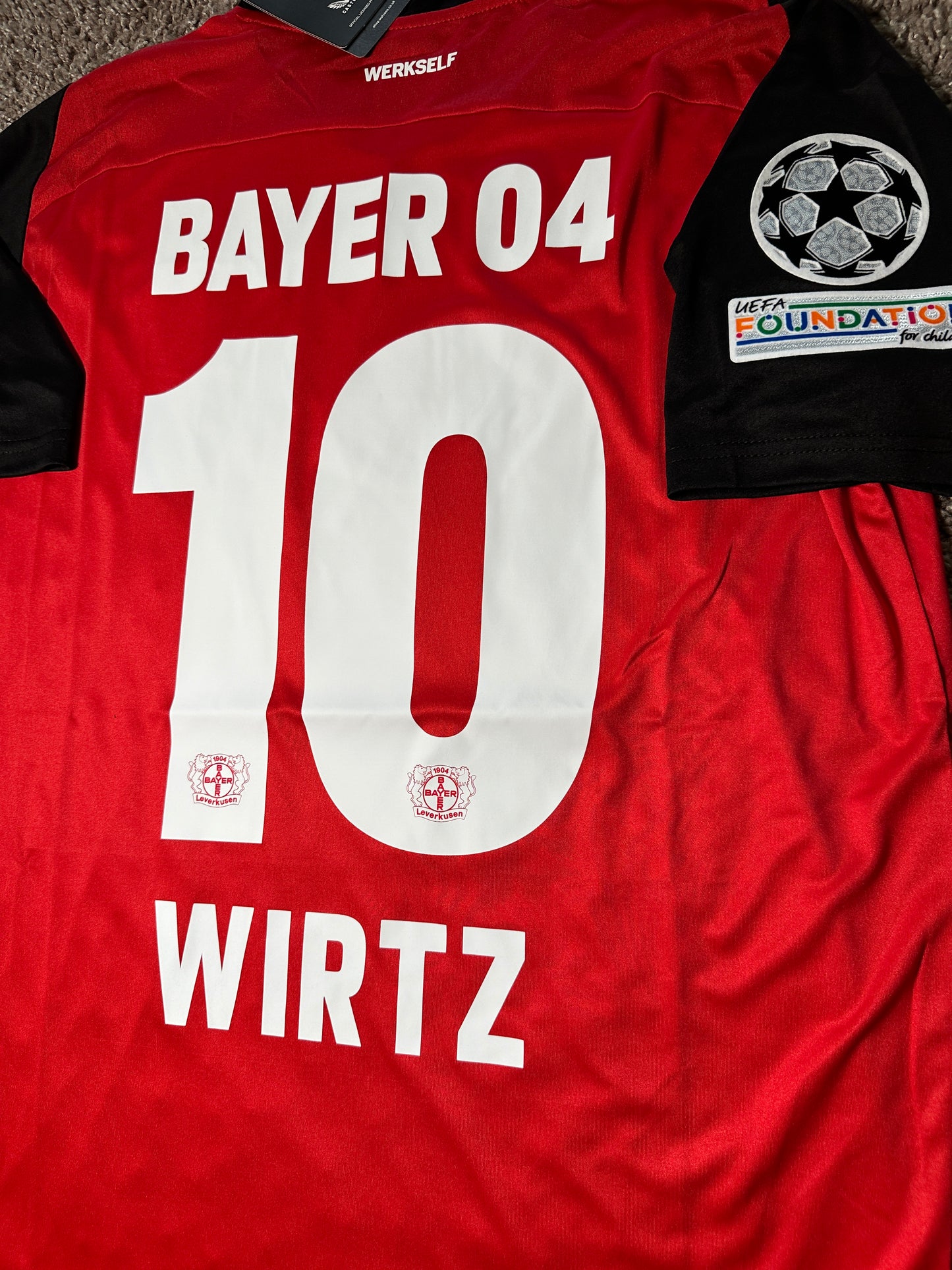 Bayern Leverkusen Florian Wirtz #10 Soccer Jersey 2024/25 Home Red Men Fan Shirt