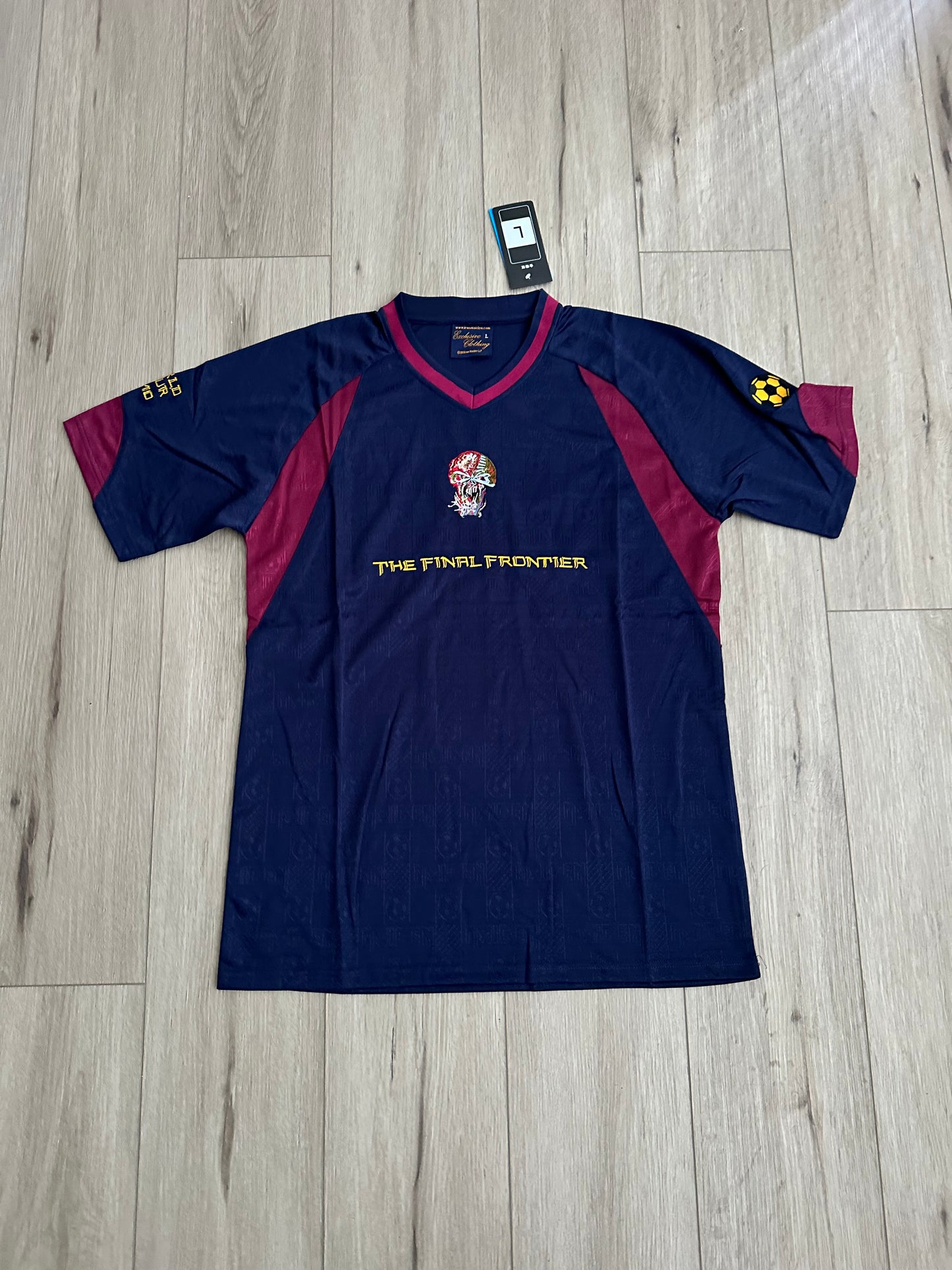 Soccer Jersey Retro 2010 West Ham Iron Maiden Home Red Blue Size Men Football