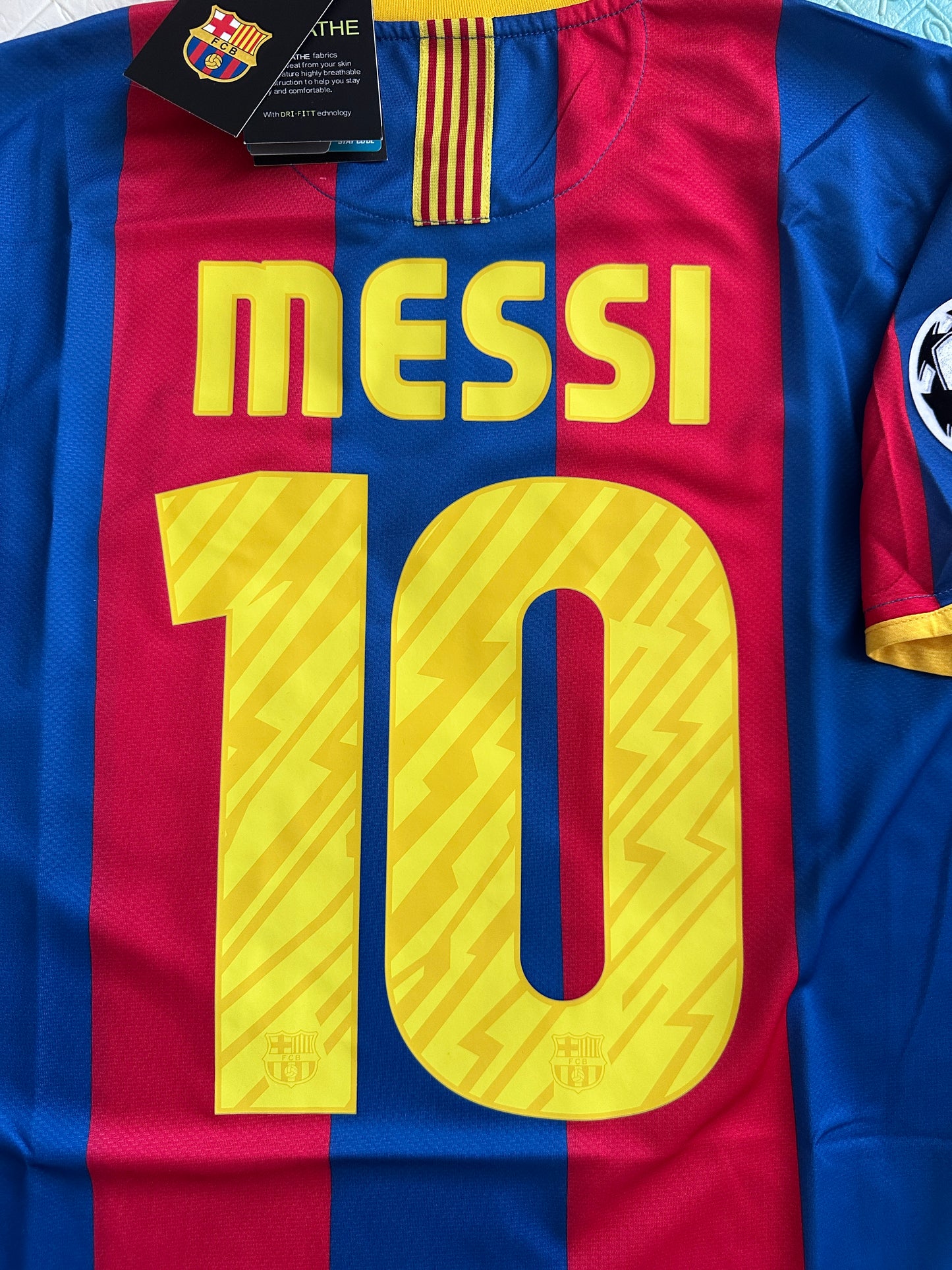 Barcelona 2011 Retro Soccer Jersey Messi #10 Final Champions Red Blue Shirt