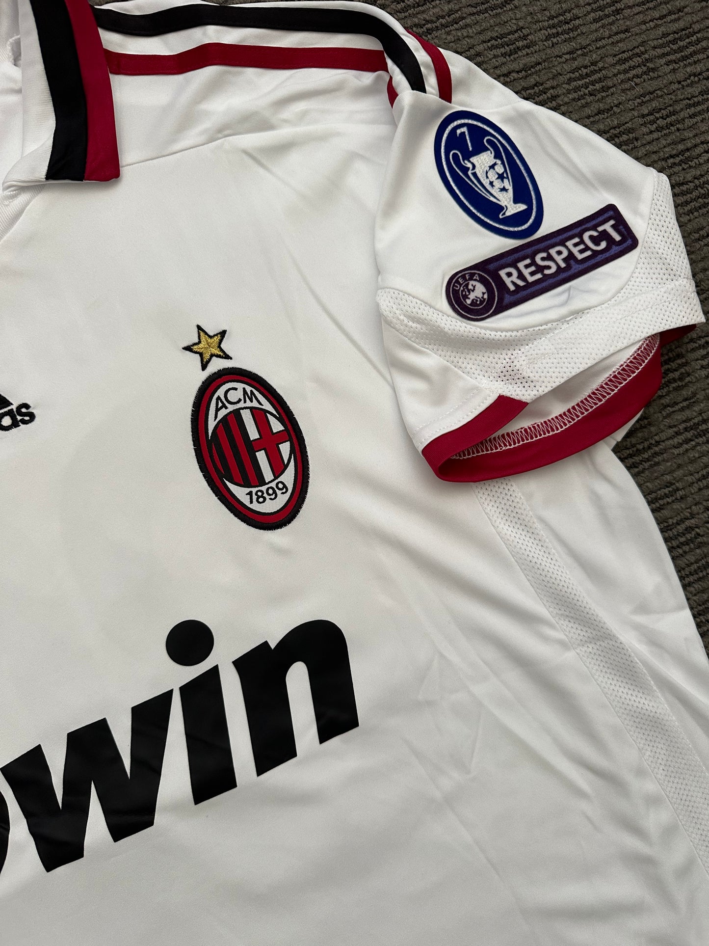 Soccer Jersey Milan 09/10 Ronaldinho #80 Away Home UCL Football Shirt Men Size