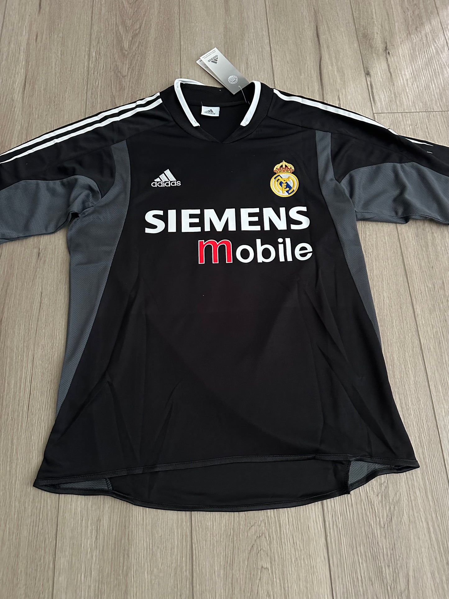 Soccer Jersey Luis Figo 10 Retro Real Madrid Away Black 04/05 Shirt Football Men