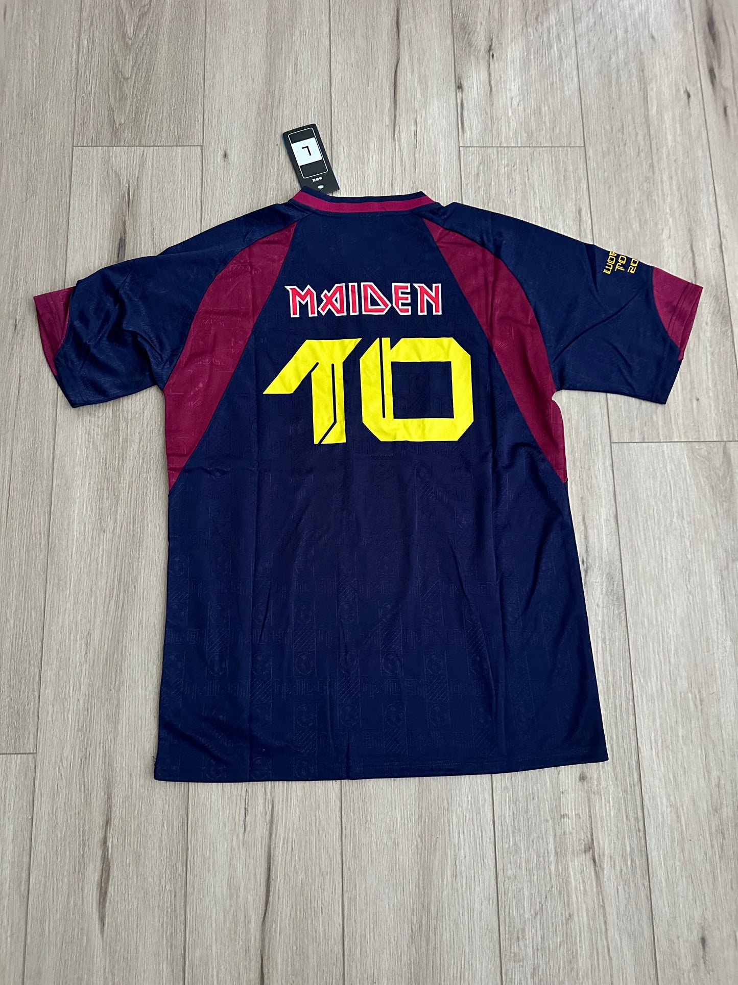 Soccer Jersey Retro 2010 West Ham Iron Maiden Home Red Blue Size Men Football