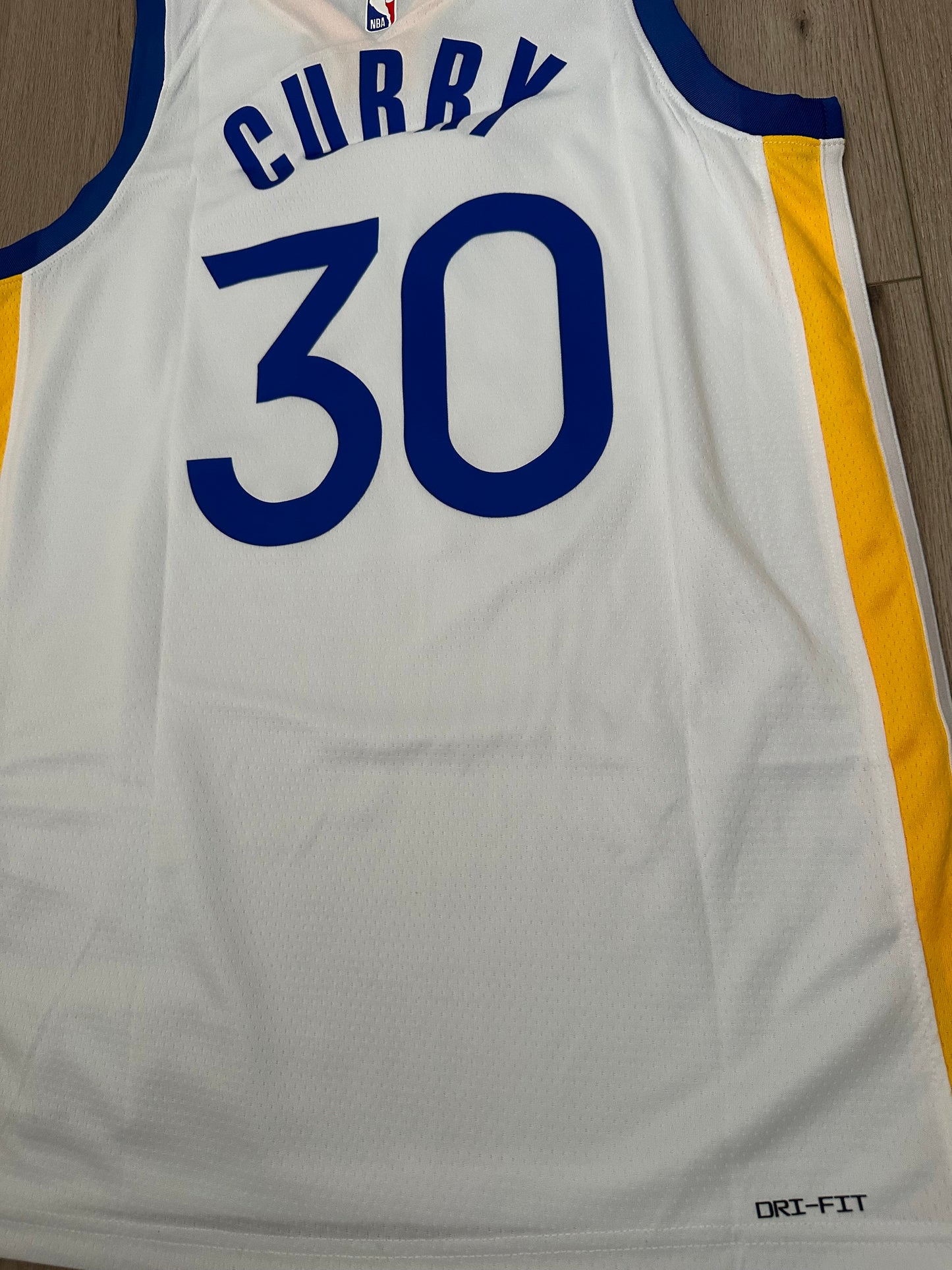 Golden State Warriors Stephen Curry #30 Basketball Jersey White Away Men Size