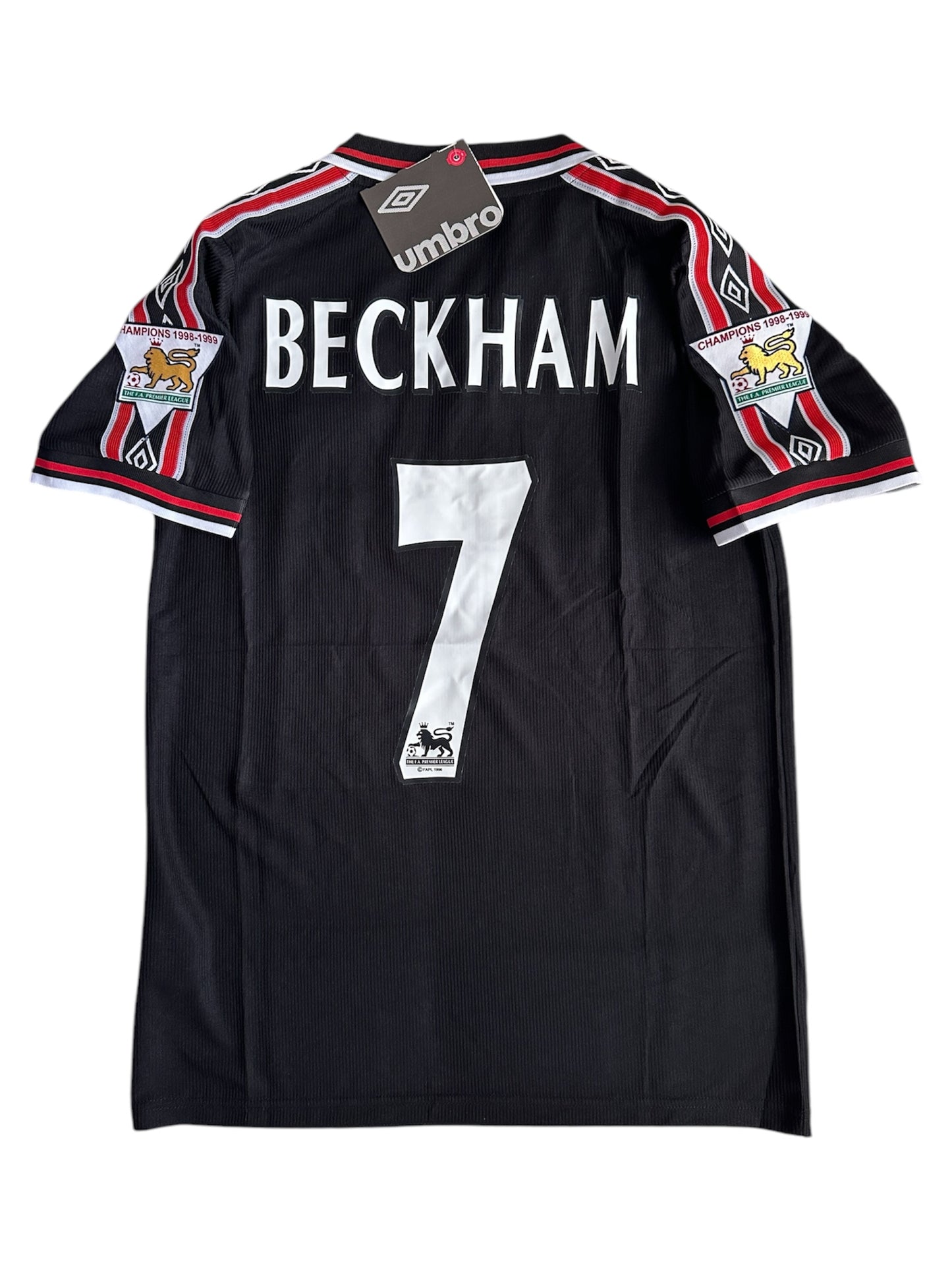 Manchester United Beckham Retro Soccer Jersey Black 1999