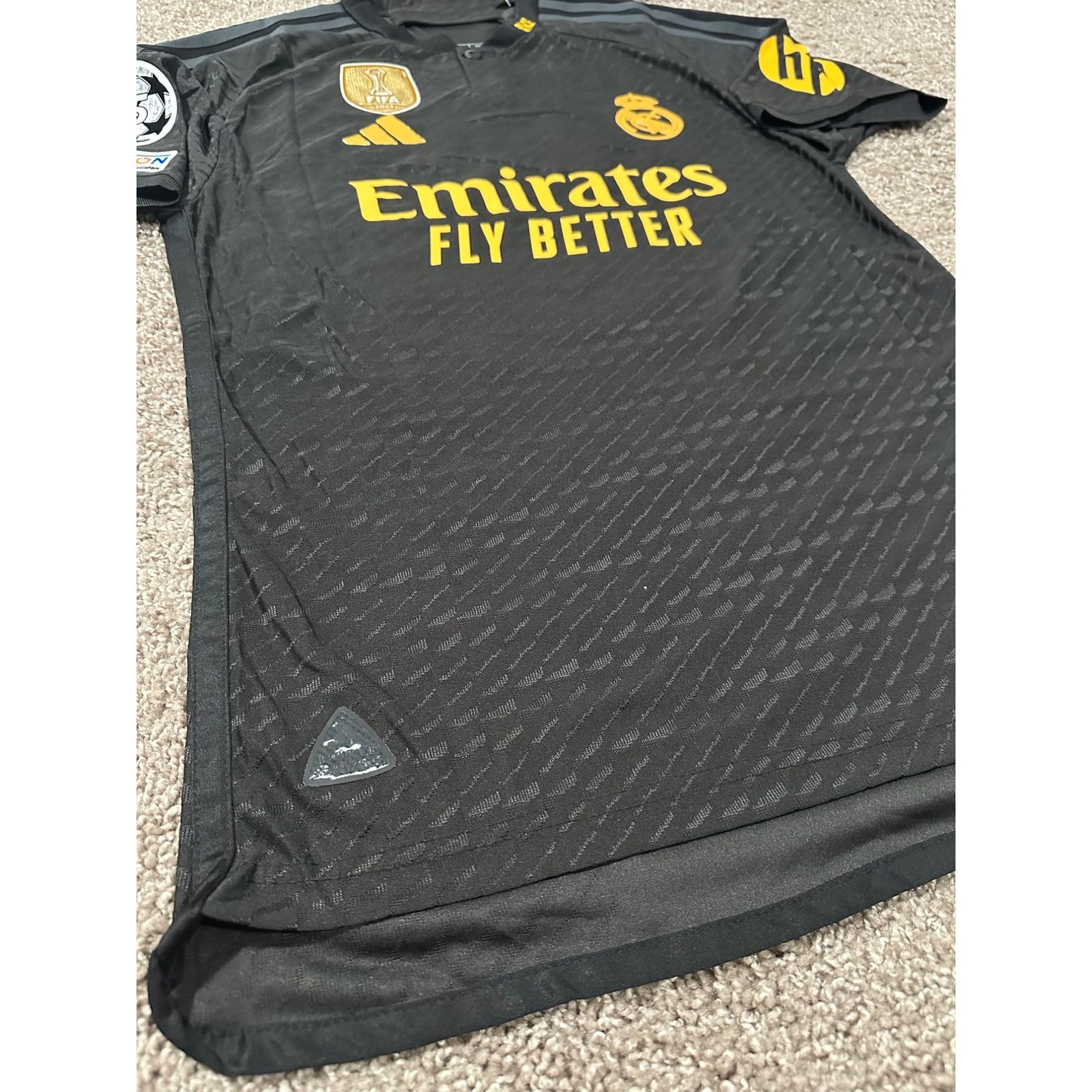 Real Madrid Toni Kroos #8 Soccer Jersey Black Away 2023/24 UCL Men Shirt Size