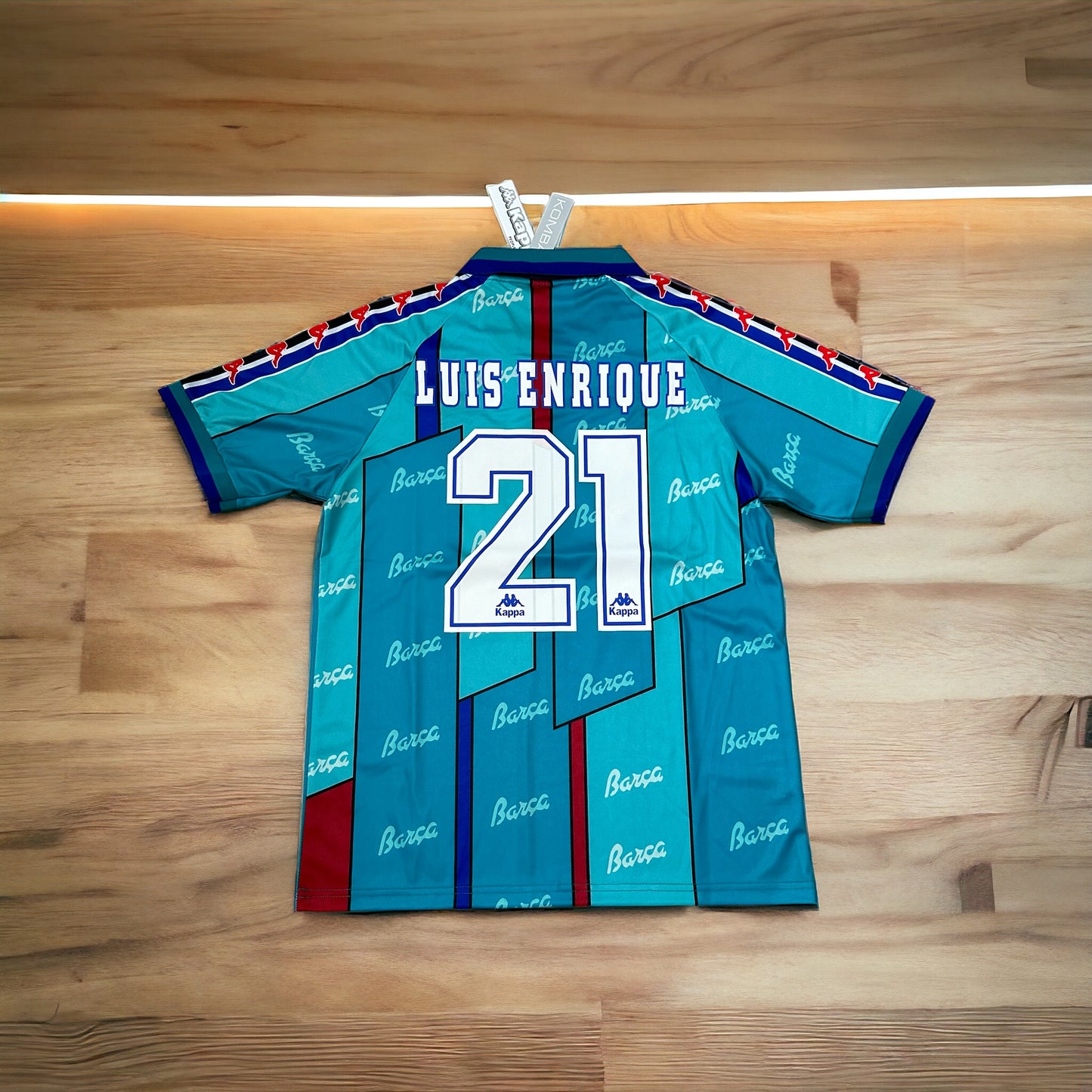 Barcelona 96/97 Luis Enrique #21 Retro Away Jersey Blue Men’s Size