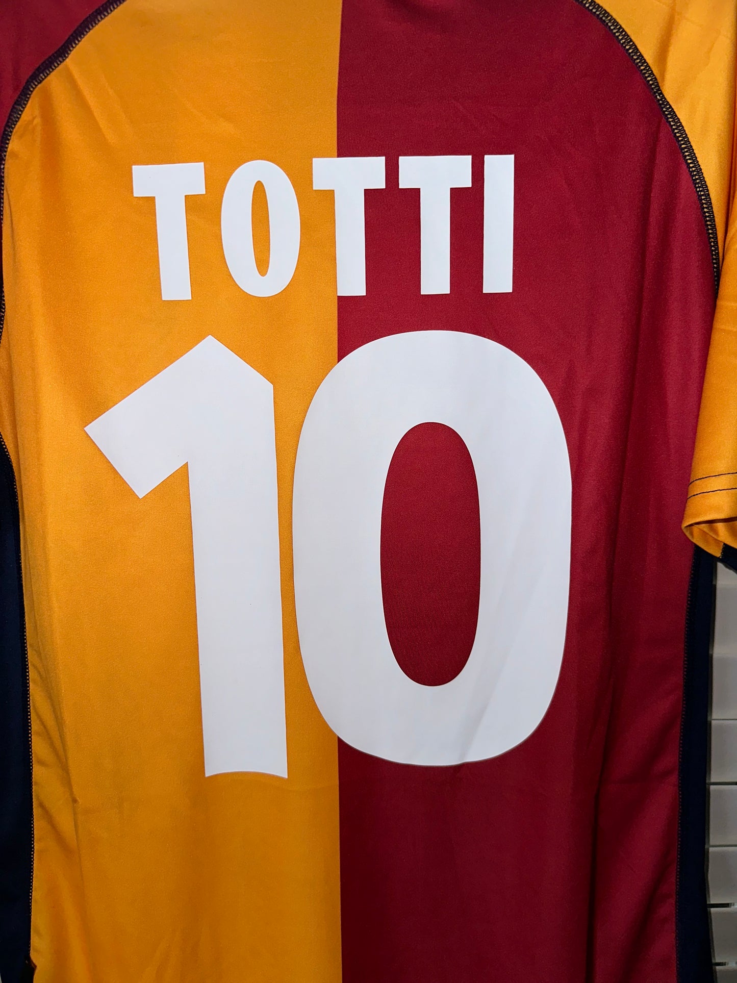 Roma Francesco Totti Retro Soccer Jersey Orange Men