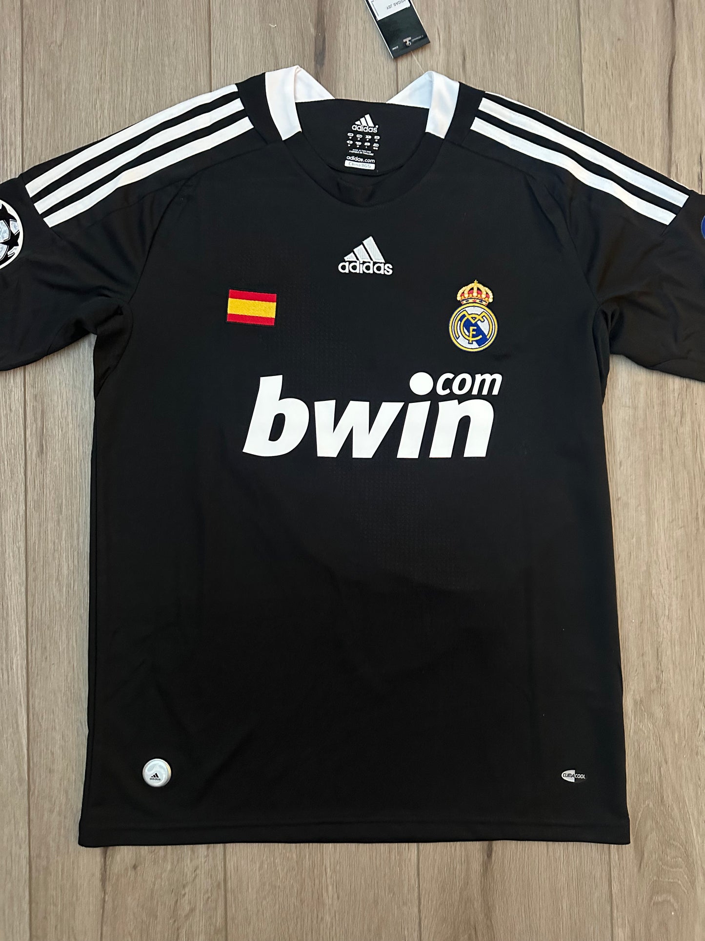 Real Madrid Retro 2010 Cristiano Ronaldo #9 Away Black Regular men’s size Shirt