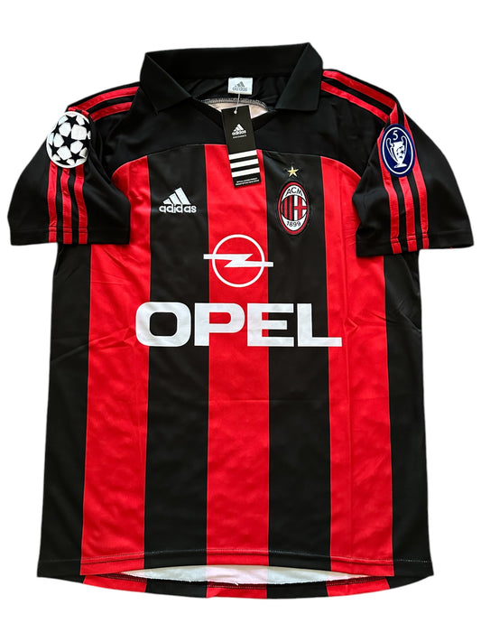 AC Milan 2000/01 Soccer Jersey Paolo Maldini Retro Men Size