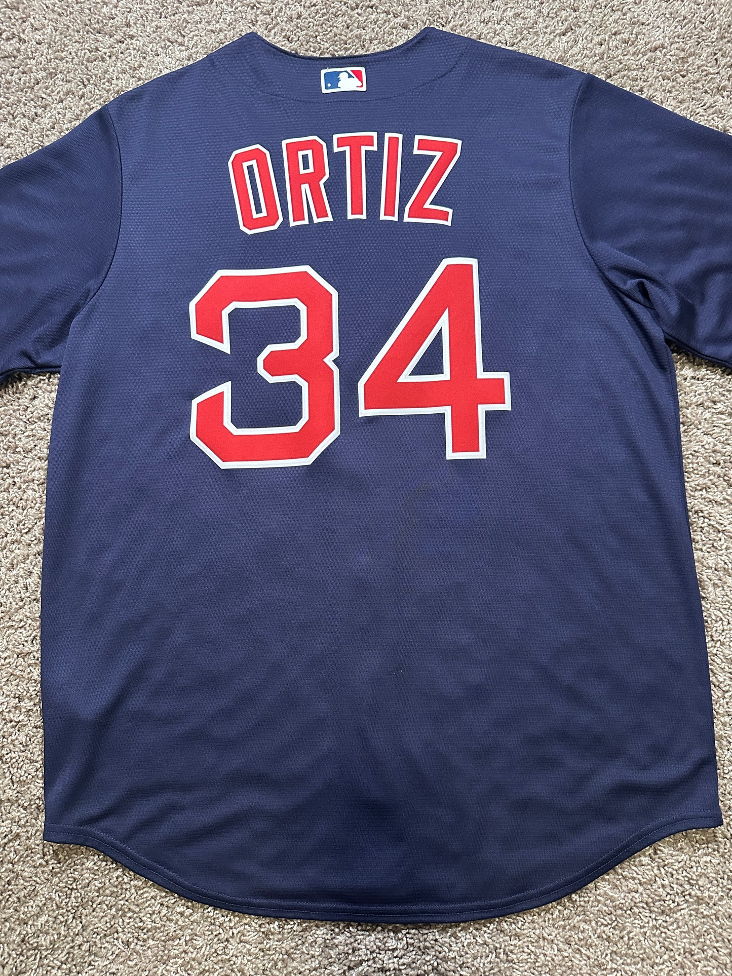 Boston Red Sox David Ortiz #34 Baseball Jersey Navy Men Size T-shirtrt