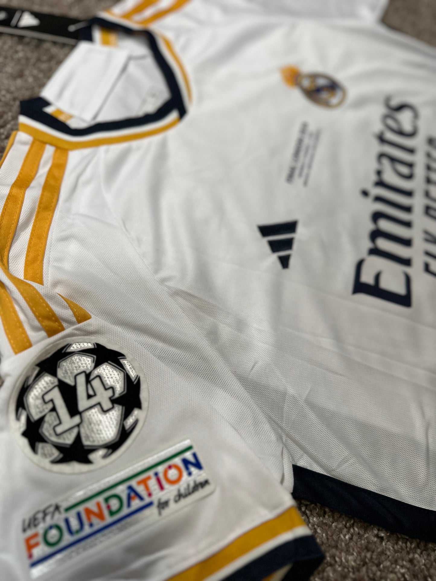 Real Madrid Final 2024 Toni Kroos #8 Home White Soccer Jersey Men Shirt Size