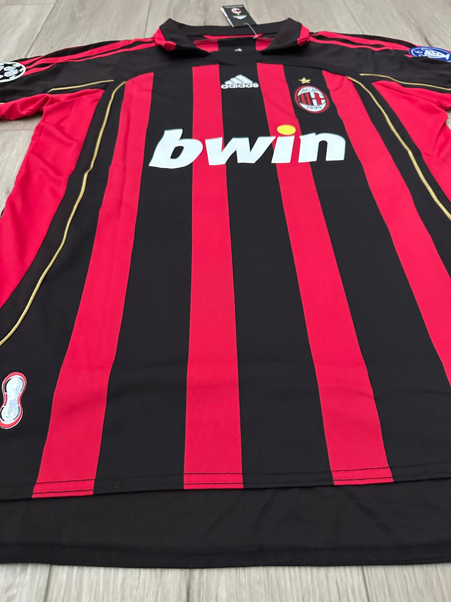 Milan Kaka 22 Retro 06-07 Home Soccer Jersey Home Red Black Men