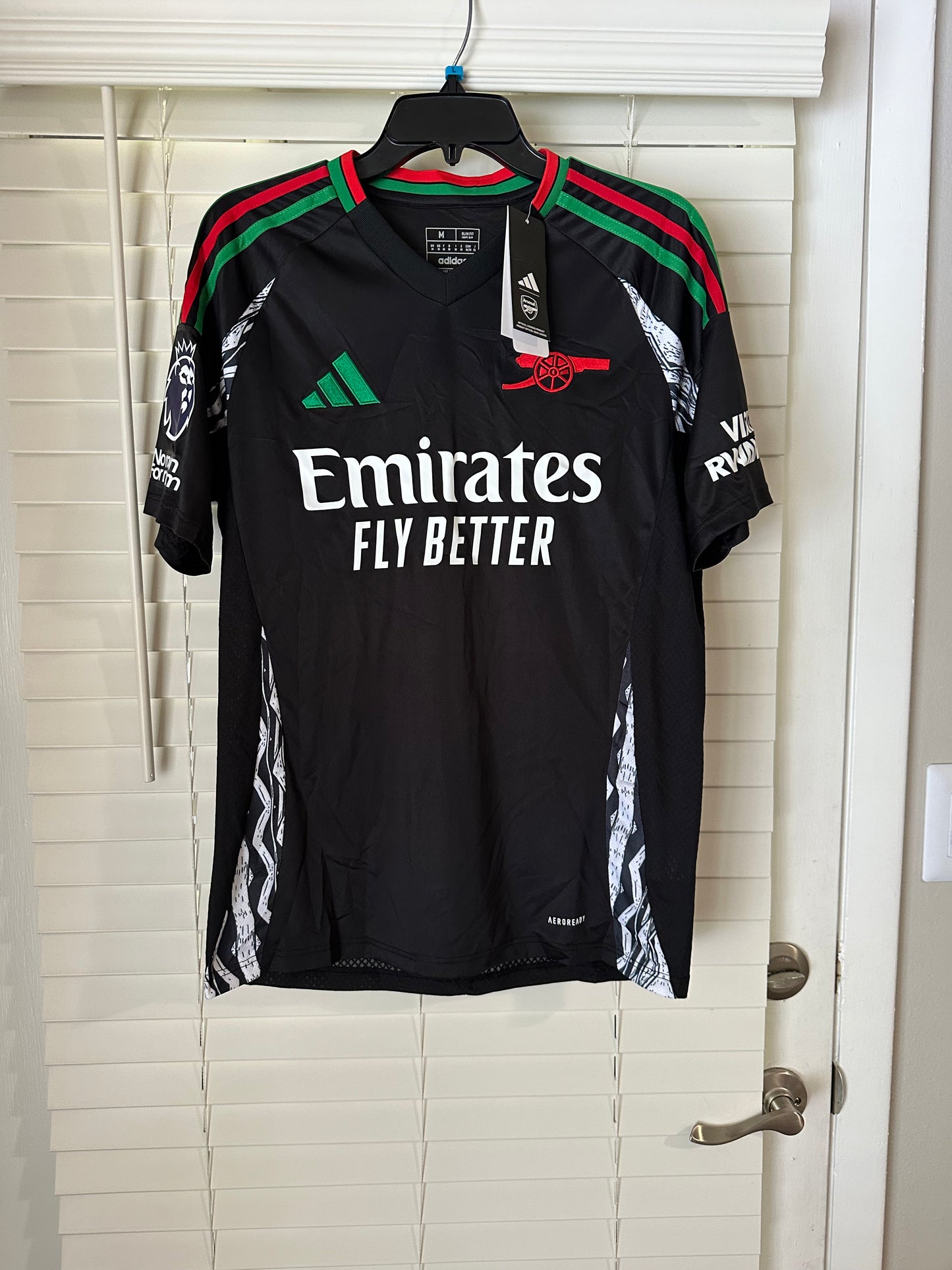 Arsenal Martin Odegaard #8 Black Away Soccer Jersey Men Premier Shirt Size Men