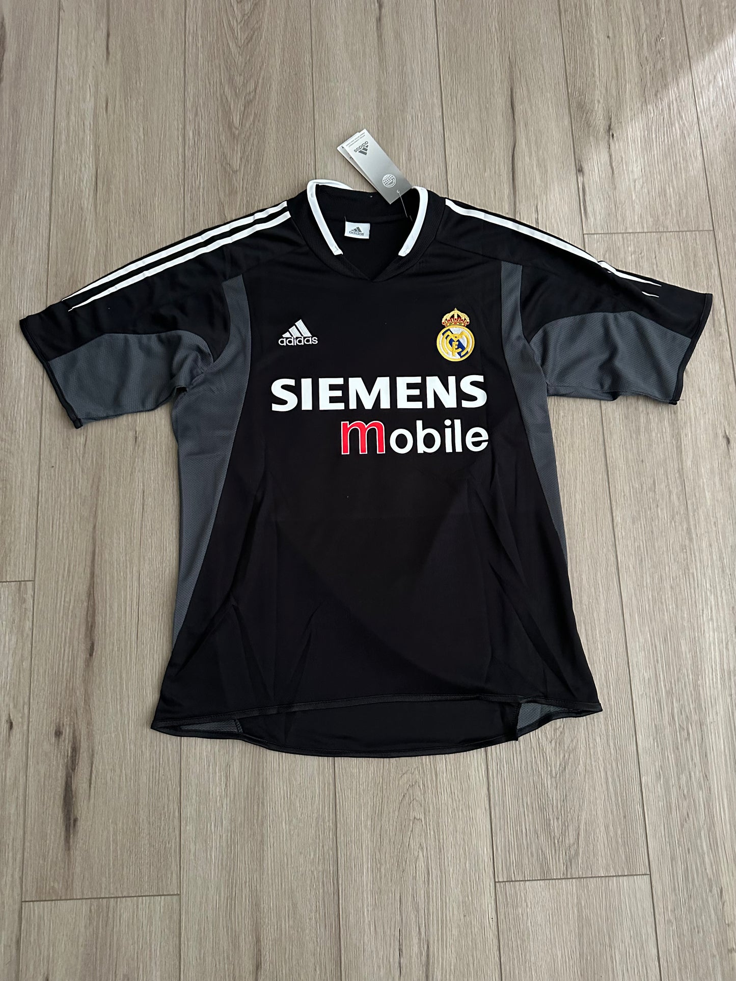 Soccer Jersey Luis Figo 10 Retro Real Madrid Away Black 04/05 Shirt Football Men