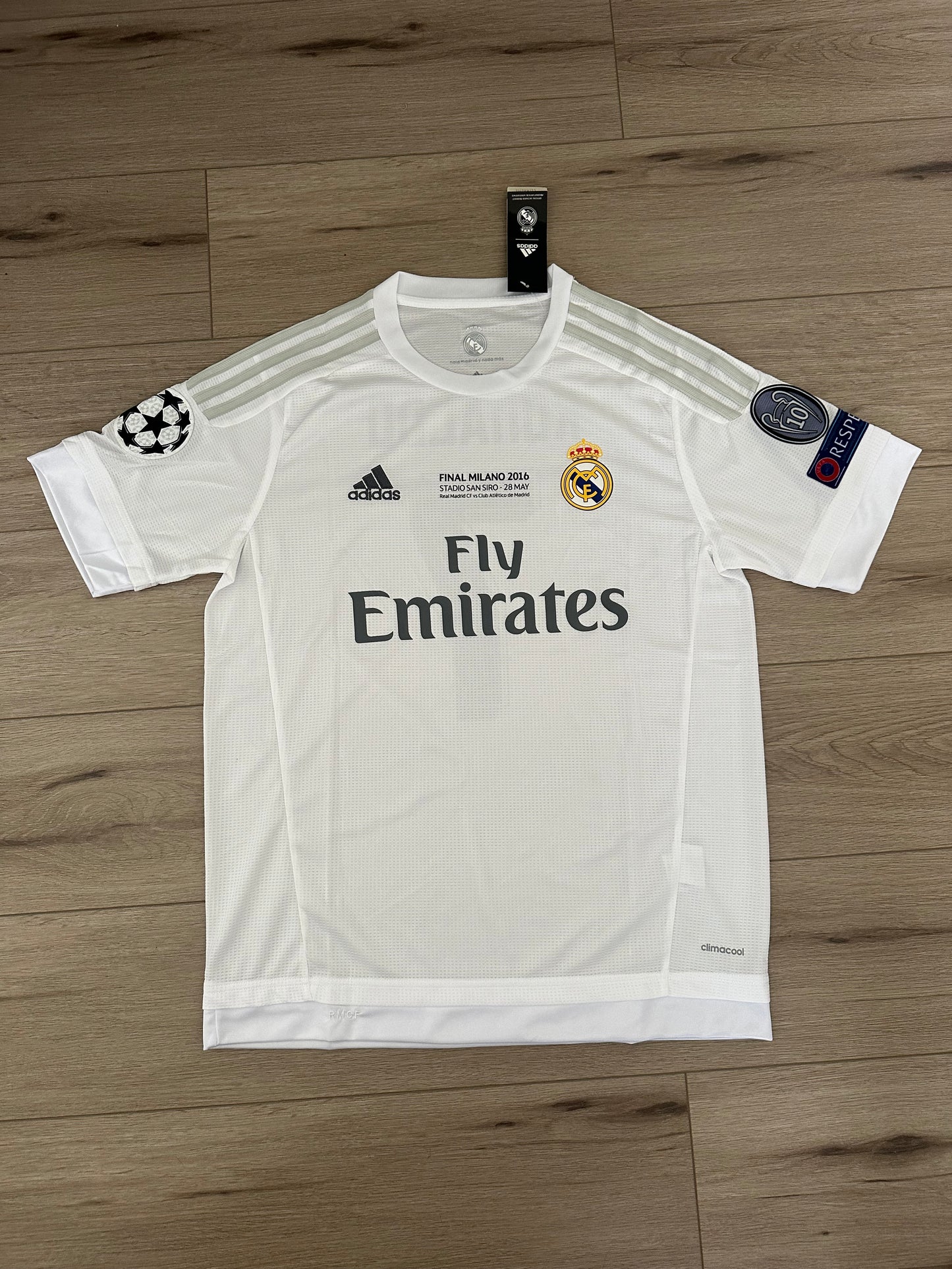 Real Madrid Cristiano Ronaldo Soccer Jersey 2016 Final UCL Home #7 Men Size