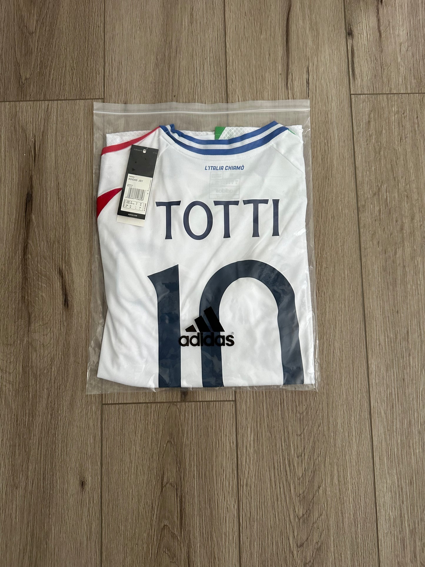 Soccer Jersey Italy Francesco Totti 10 Away White 2024 Euro Football Men Size