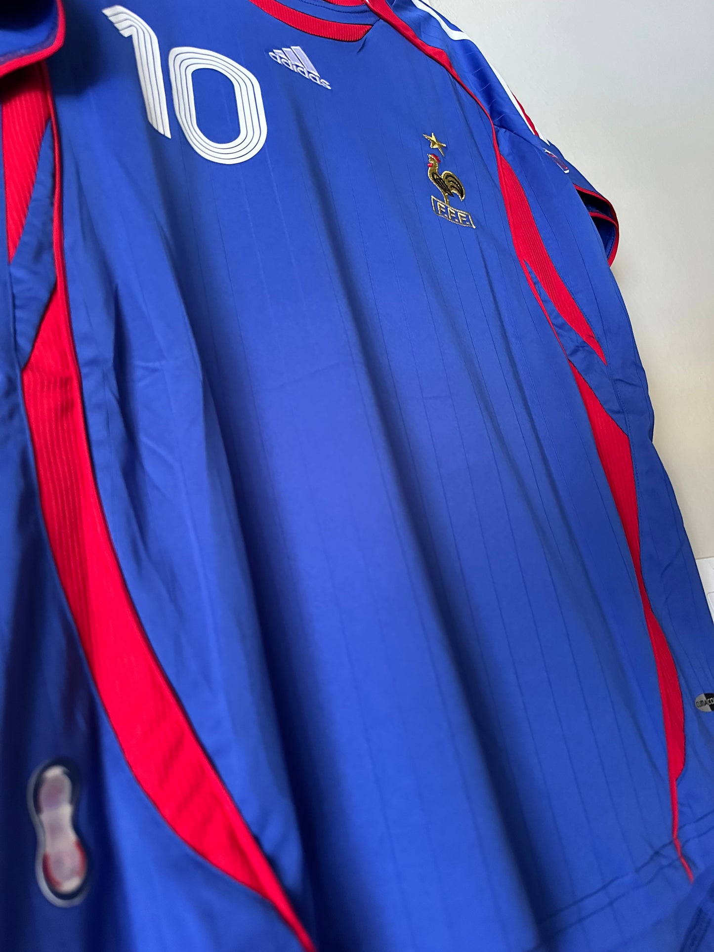 France Zinedine Zidane #10 Retro Soccer Jersey FWC 2006 Home Blue Men Size shirt