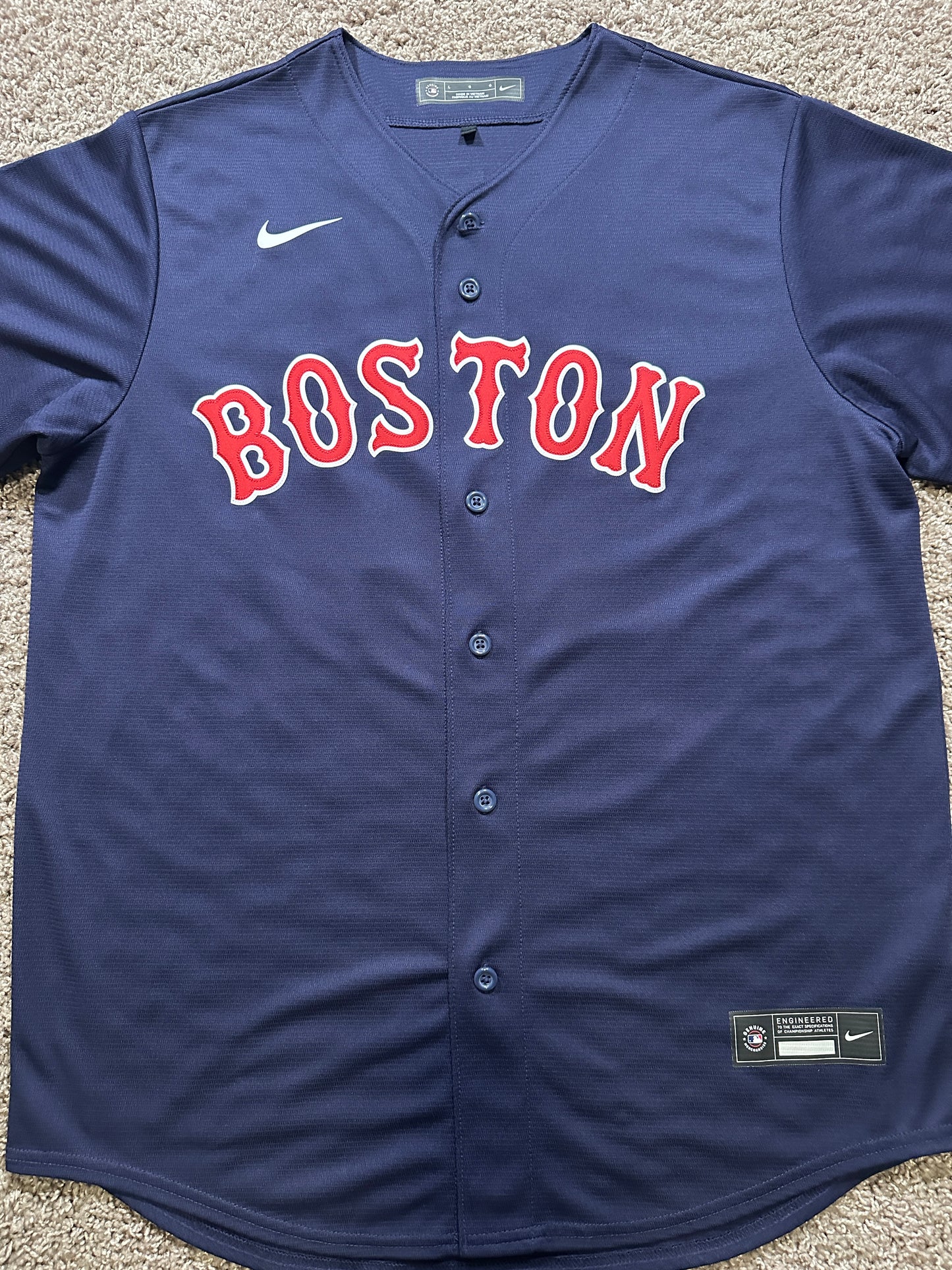 Boston Red Sox David Ortiz #34 Baseball Jersey Navy Men Size T-shirtrt