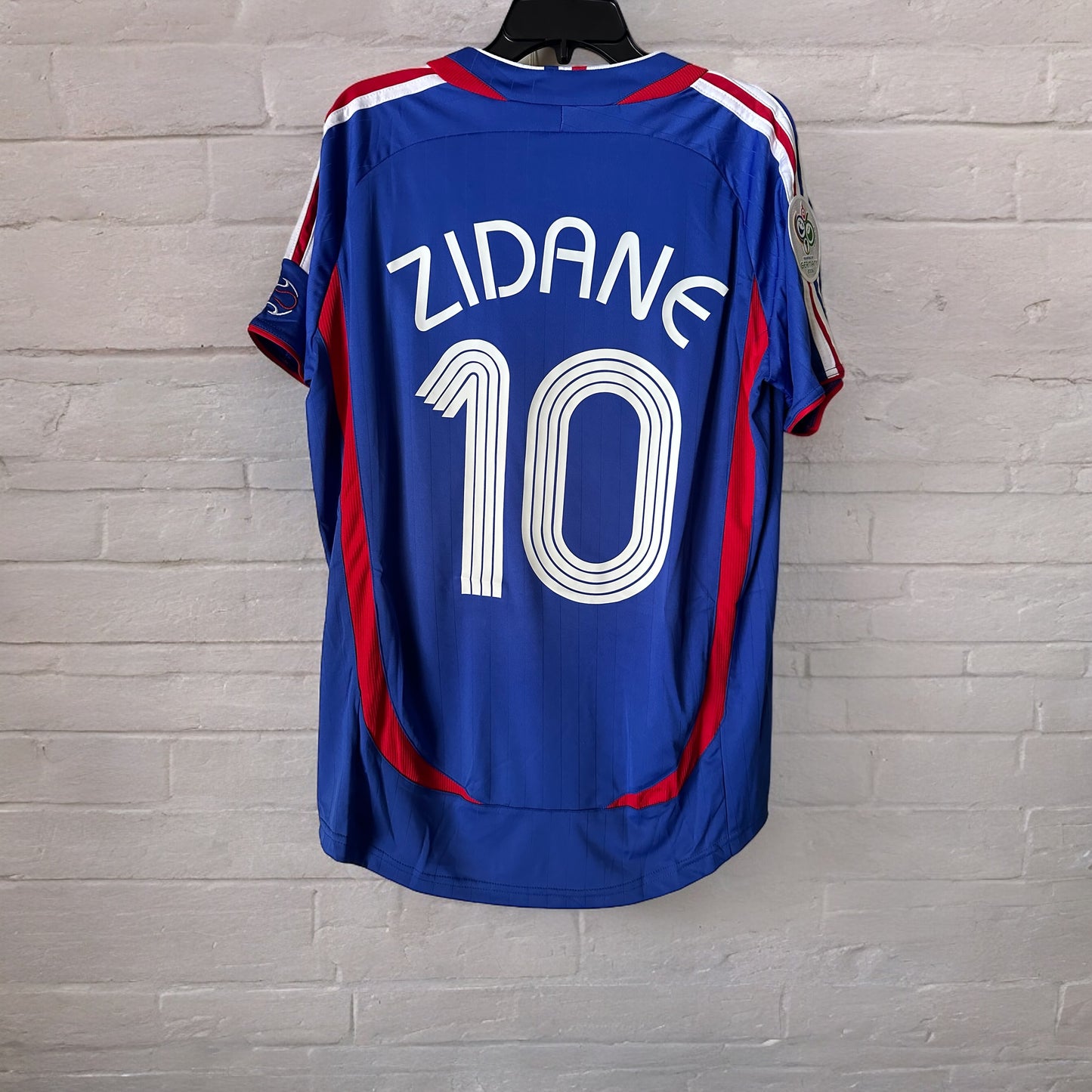 France Zinedine Zidane #10 Retro Soccer Jersey FWC 2006 Home Blue Men Size shirt