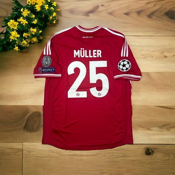 Bayern Munich Thomas Muller #25 Red Soccer Jersey Final 2013