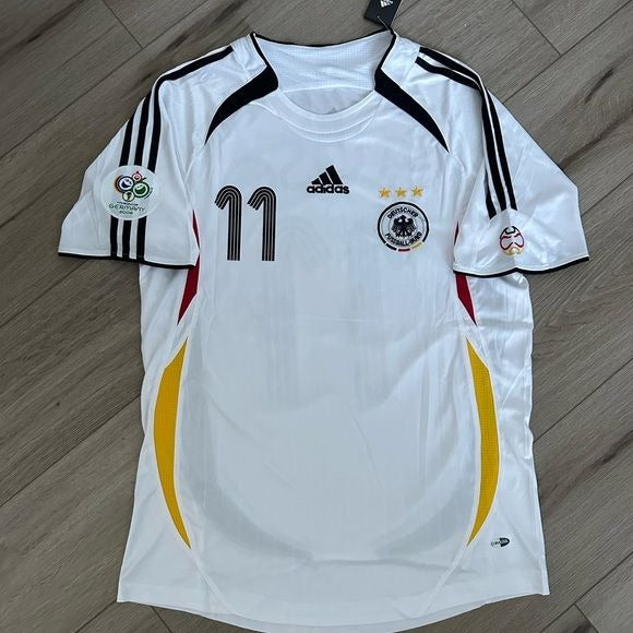 Germany Miroslav Klose 2006 Soccer Jersey Home FWC #11 size white Men Football