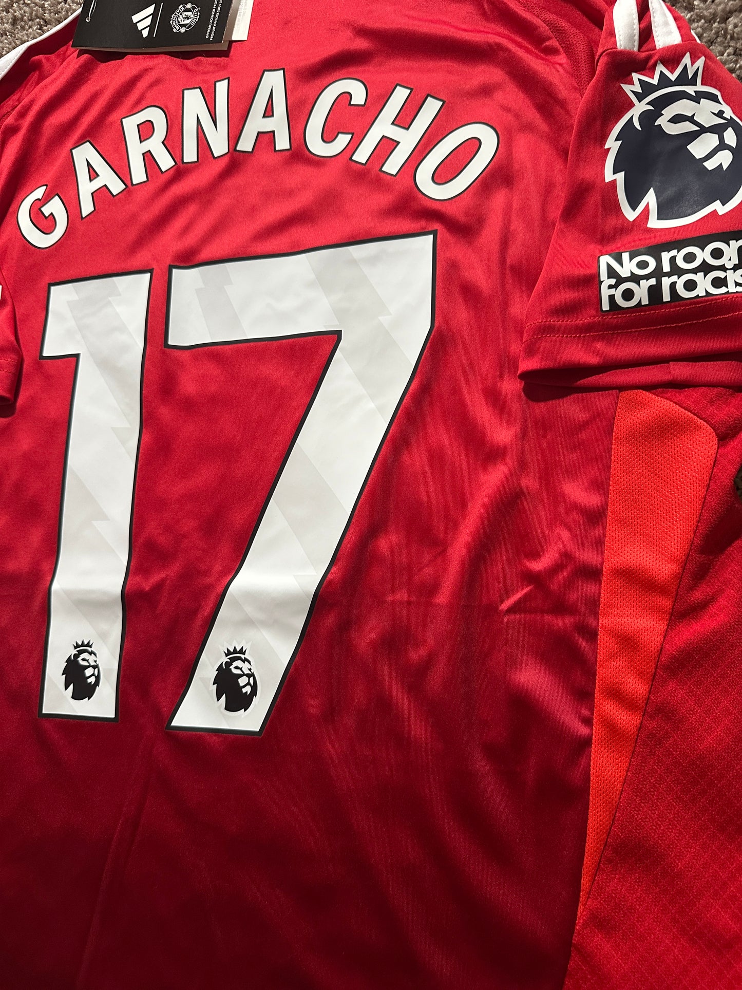 Manchester United 24/25 Home Soccer Jersey Red Garnacho 17 Premier