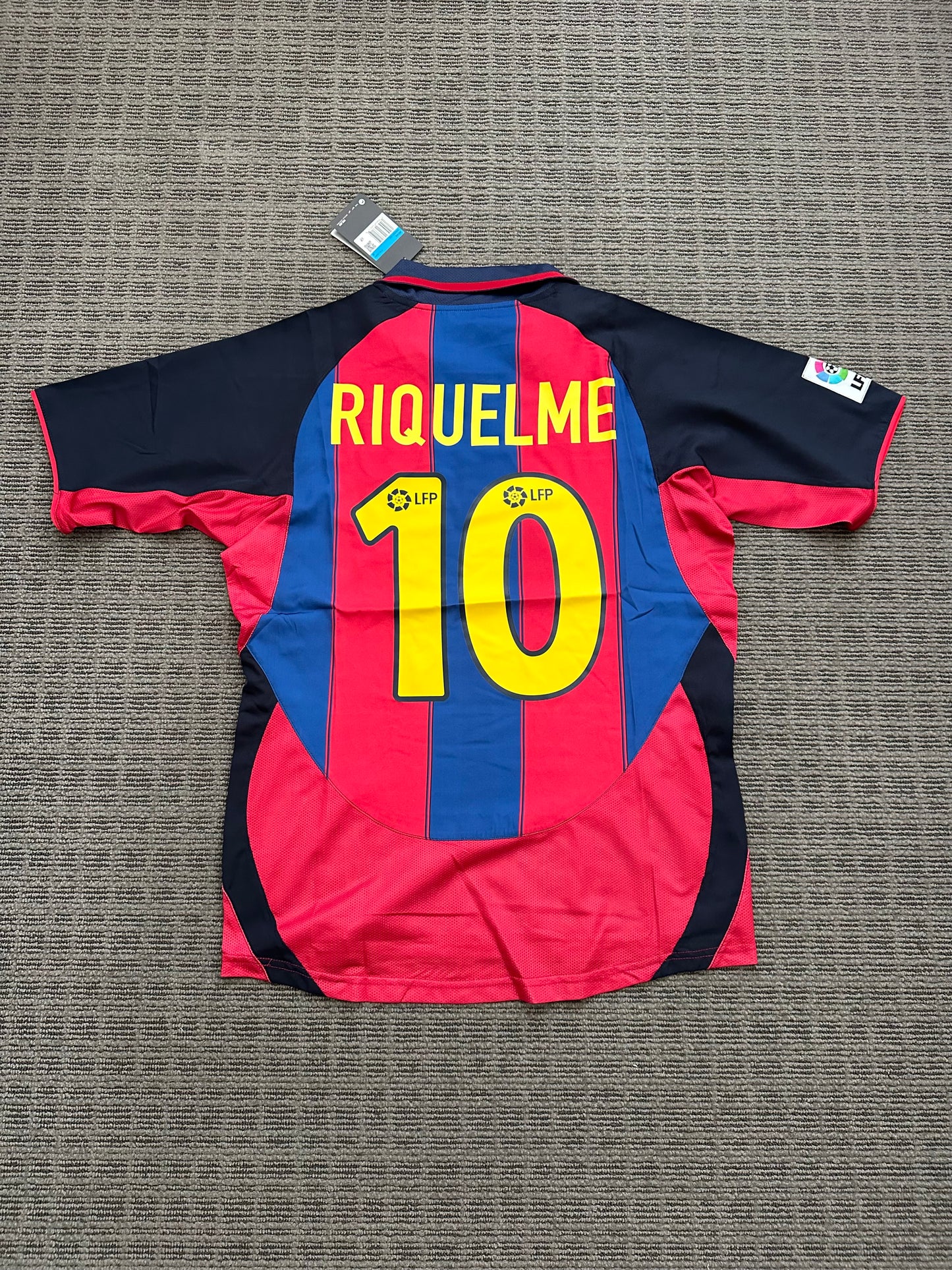 Soccer Jersey Barcelona Retro 03/04 Home Blue Red Juan Roman Riquelme #10 Shirt Men