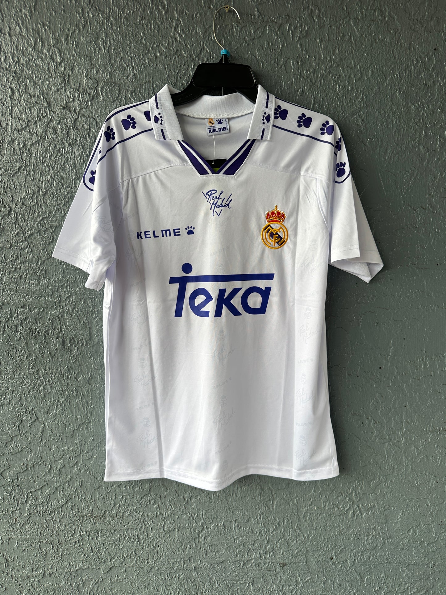 Real Madrid Ivan Zamorano #9 Retro Soccer Jersey Home white 1999 Men Size