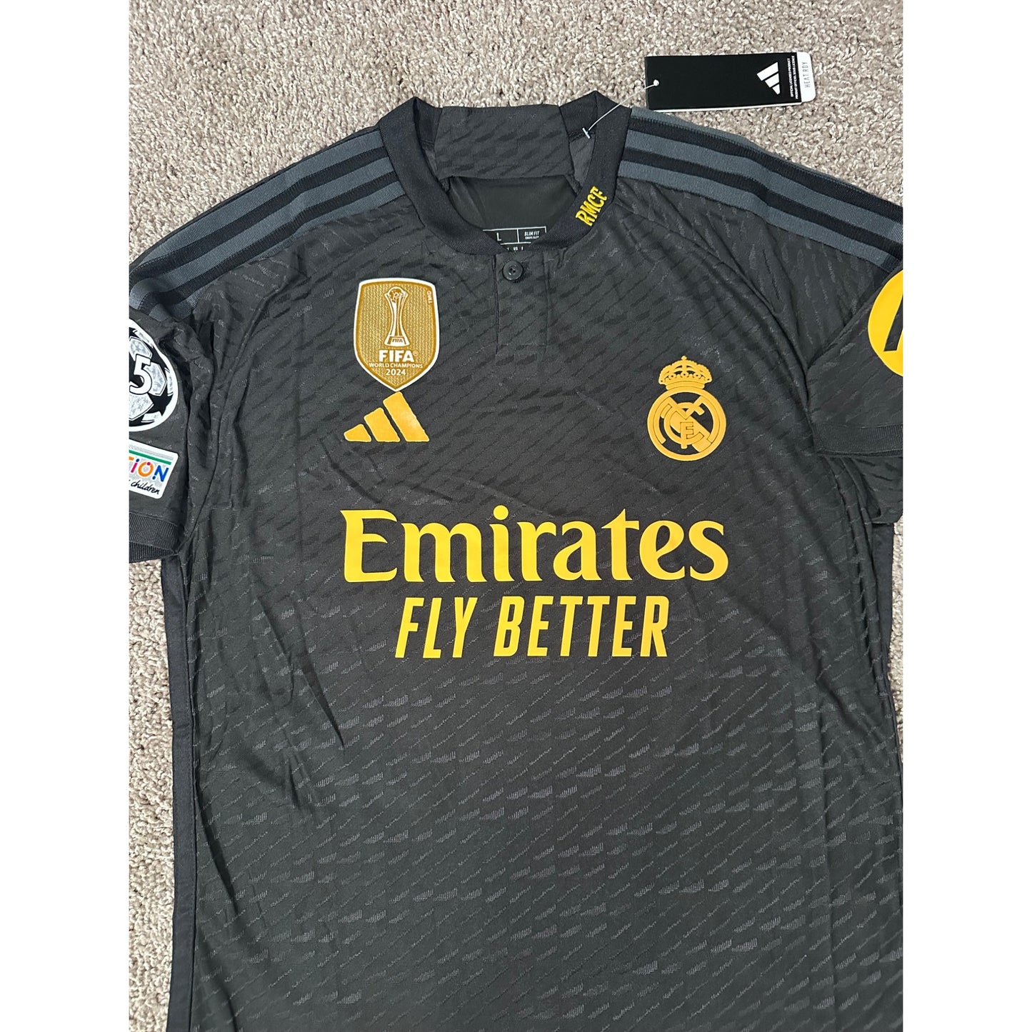Real Madrid Toni Kroos #8 Soccer Jersey Black Away 2023/24 UCL Men Shirt Size
