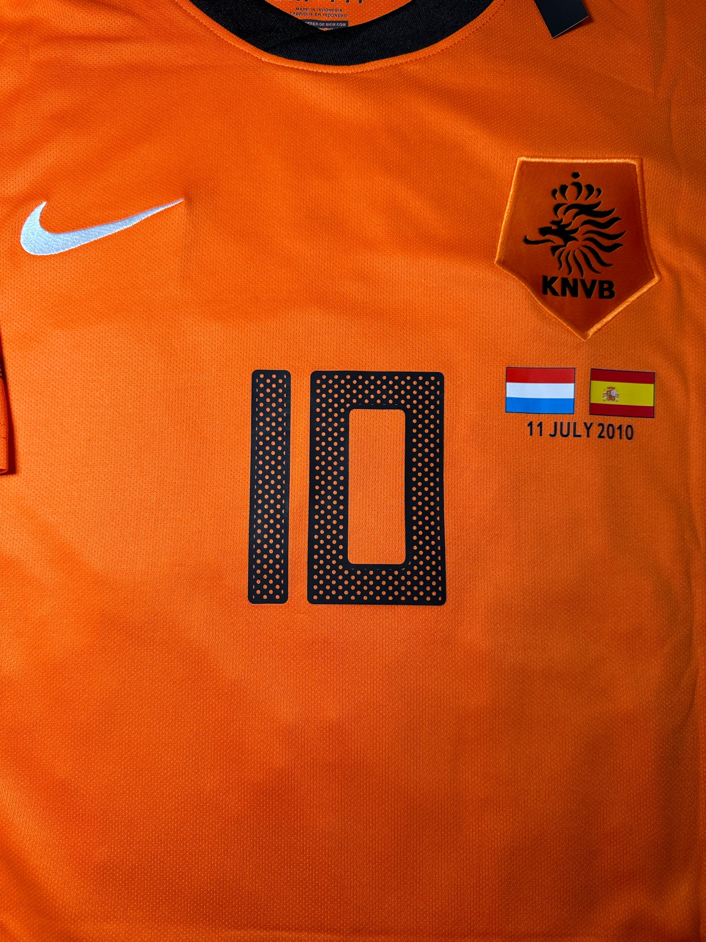 Nederland Wesley Sneijder Soccer Jersey 2010 FWC Final Orange Men’s Regular Size