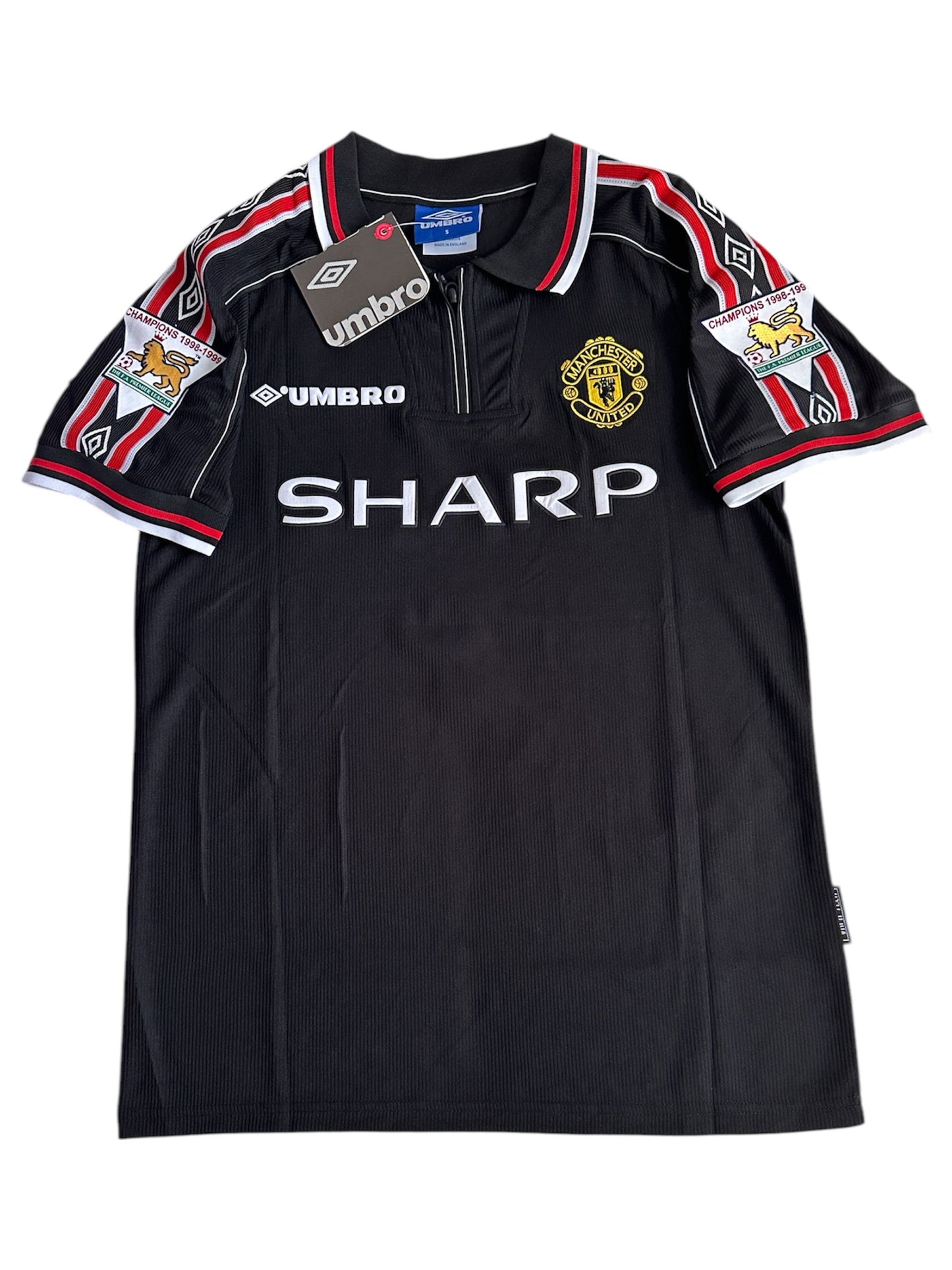Manchester United Beckham Retro Soccer Jersey Black 1999