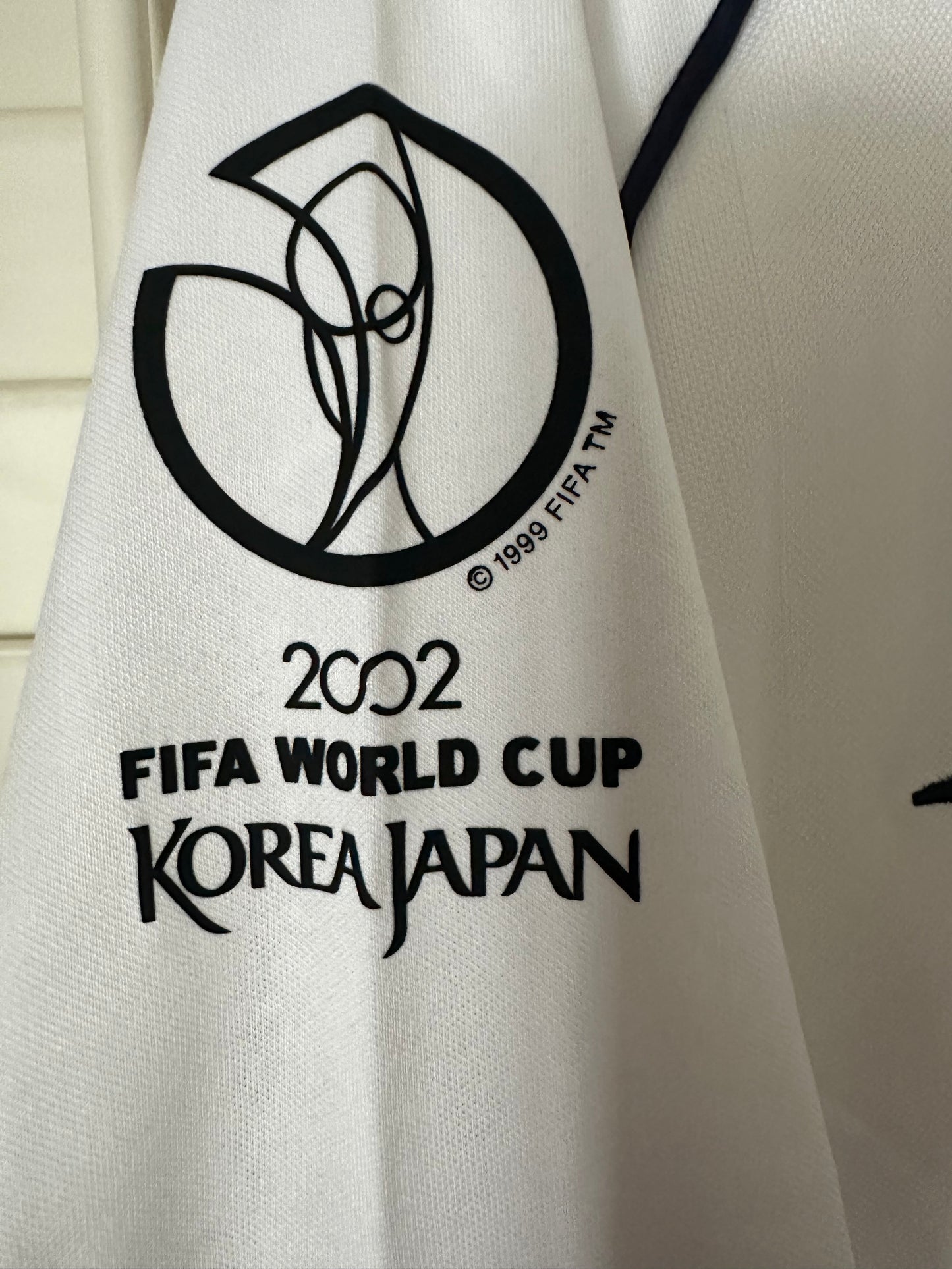England David Beckham #7 Retro Soccer Jersey Home White FWC 2002 Men Size Shirt