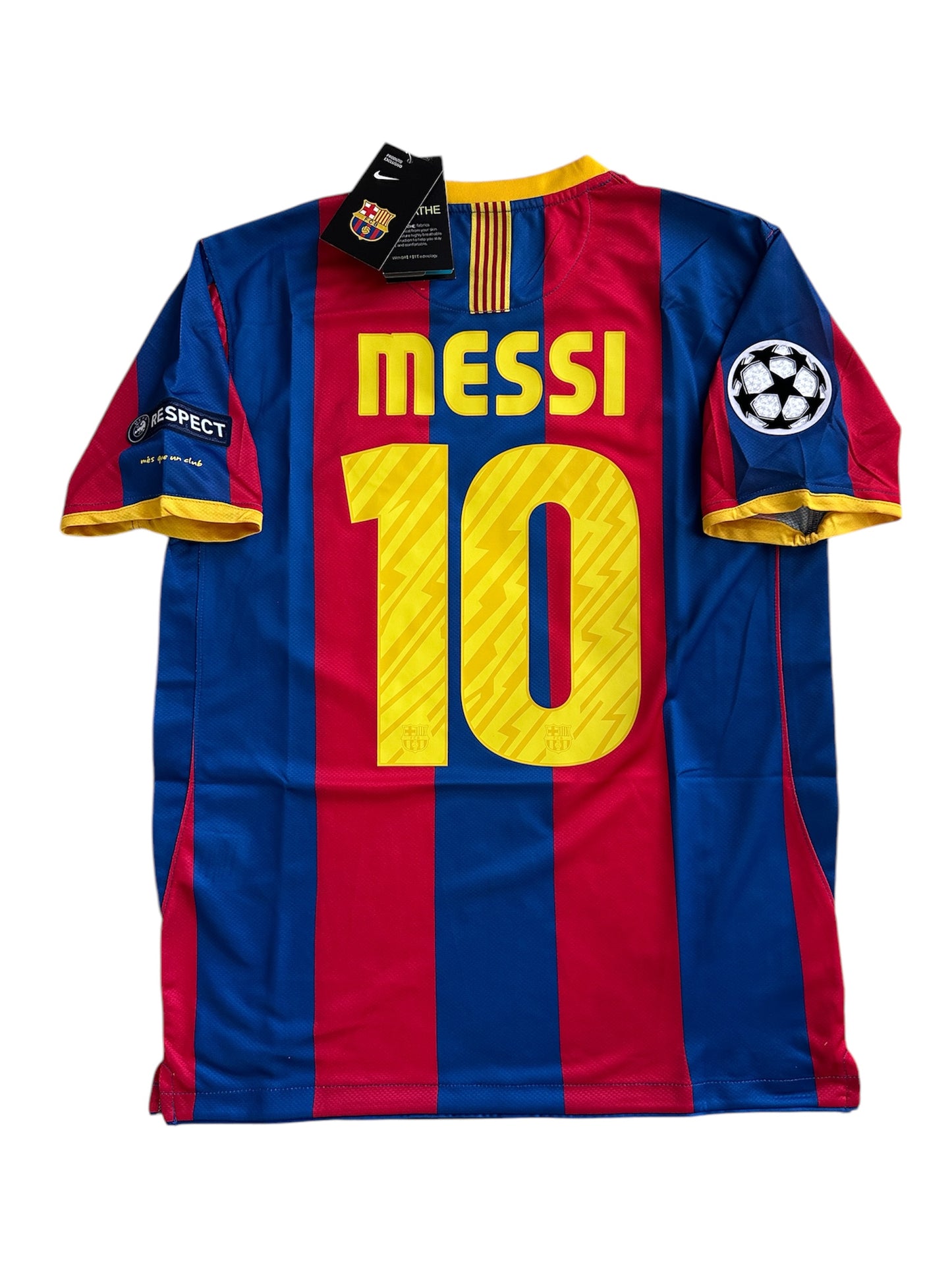 Barcelona 2011 Retro Soccer Jersey Messi #10 Final Champions Red Blue Shirt