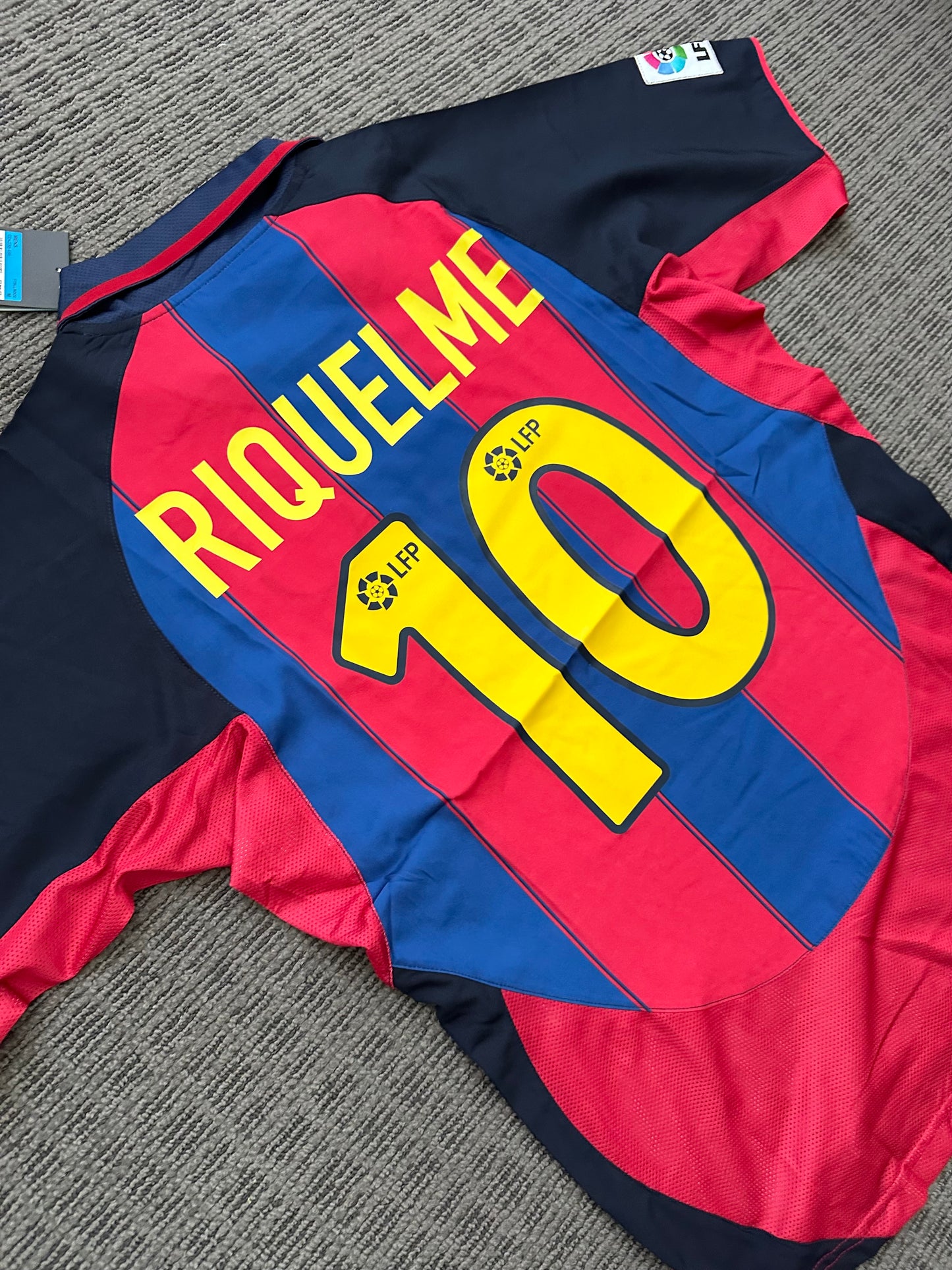 Soccer Jersey Barcelona Retro 03/04 Home Blue Red Juan Roman Riquelme #10 Shirt Men