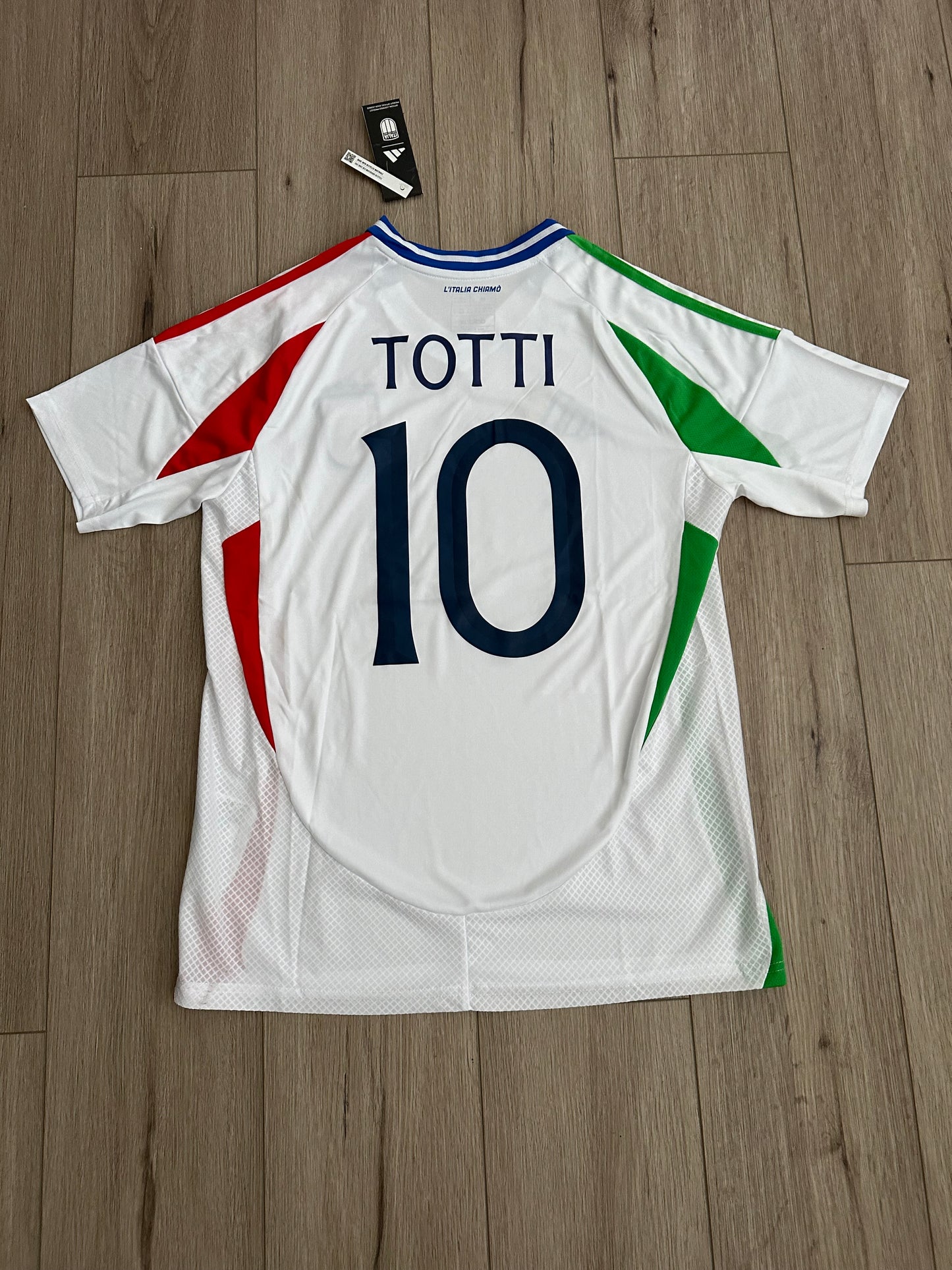 Soccer Jersey Italy Francesco Totti 10 Away White 2024 Euro Football Men Size