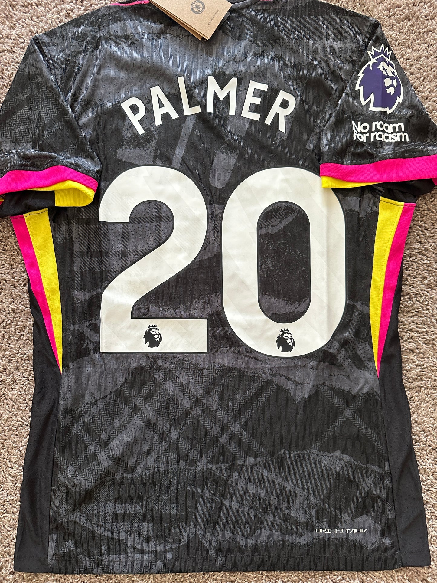 Chelsea Cole Palmer 2024/25 Soccer Jersey Black Men size Player Version