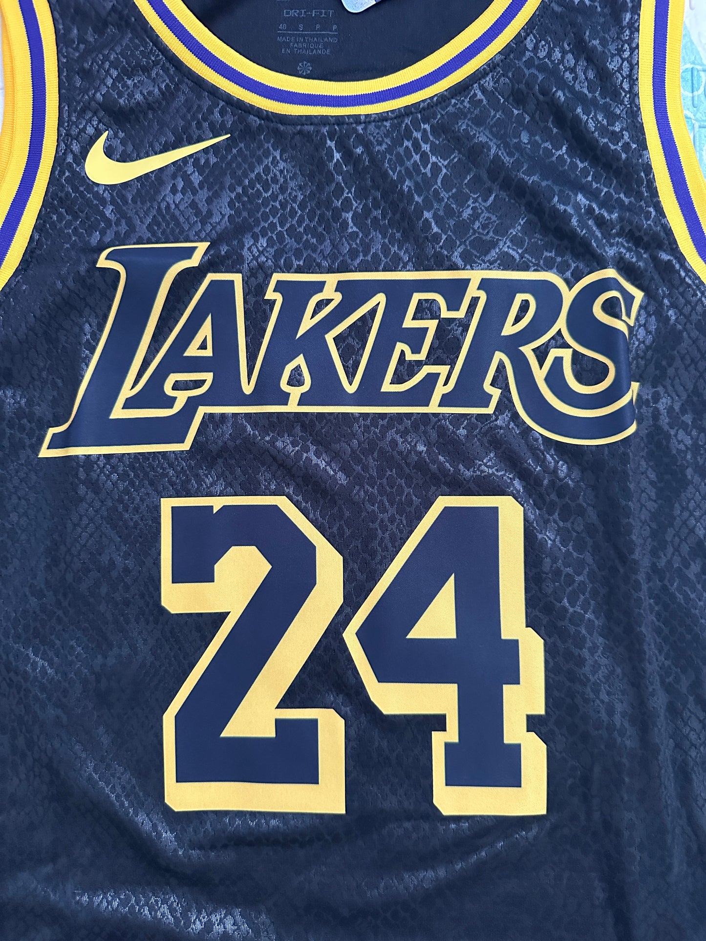 Kobe Bryant #24 Los Angeles Lakers Black Gold Basketball Jersey Men’s Size Shirt