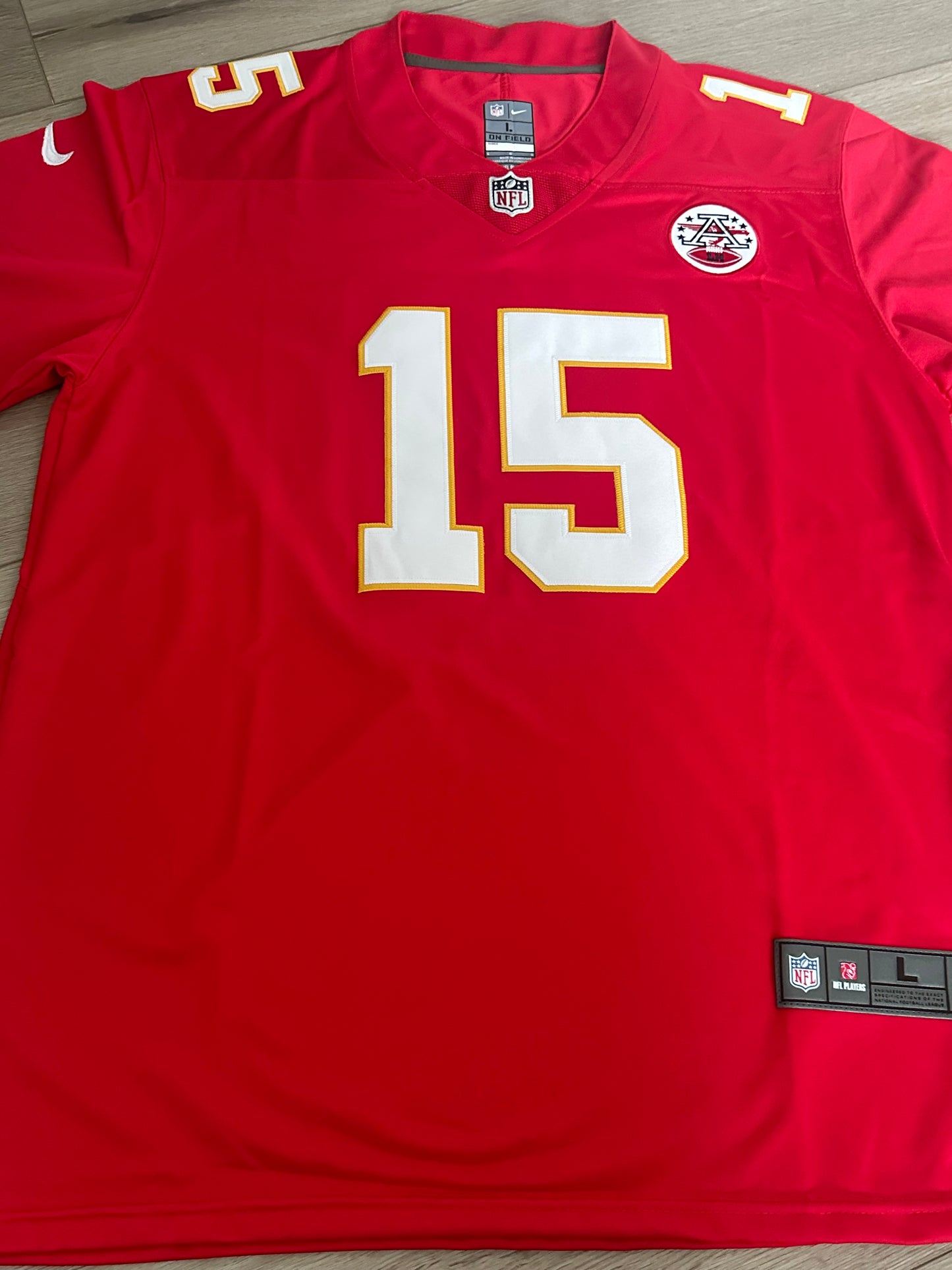 Kansas City Chiefs Patrick Mahomes Red American Football Jersey Men Plus Size