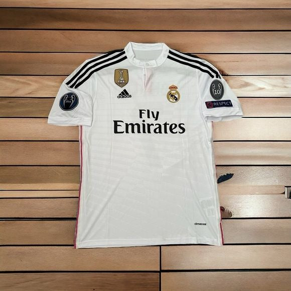 Real Madrid Retro 14/15 James Rodriguez #10 Soccer Jersey Champions Home Men