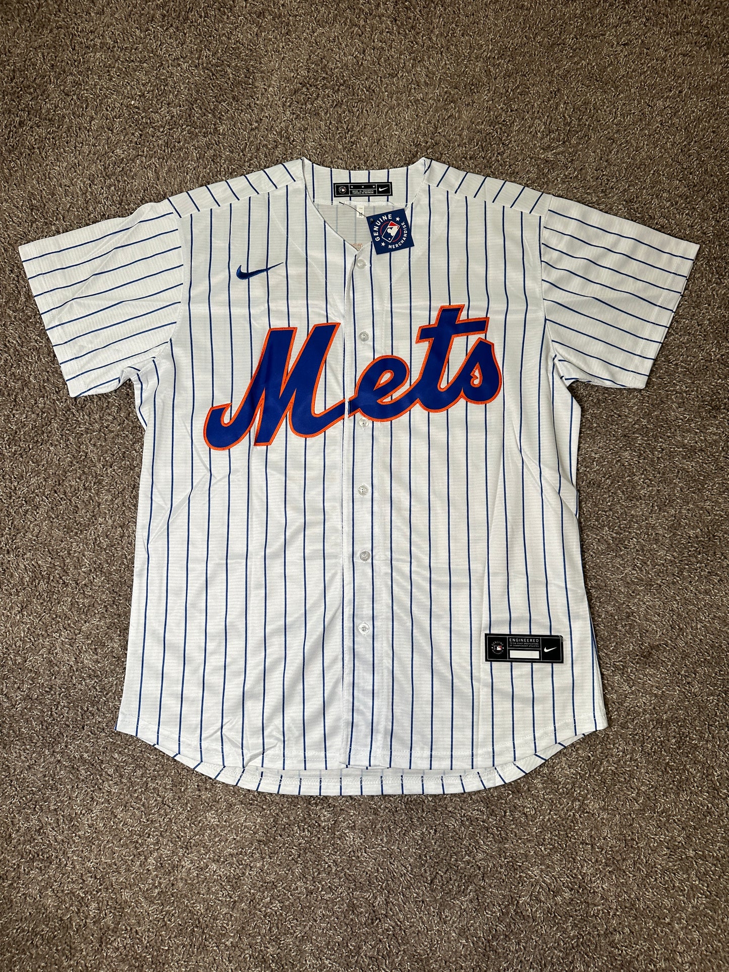 New York Mets Francisco Lindor Baseball Jersey Home White Men Size