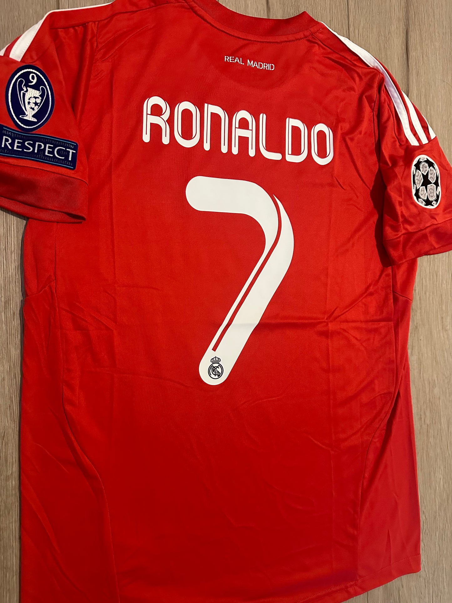Real Madrid Cristiano Ronaldo Retro 11/12 Away Red UCL Regular Men size Shirt