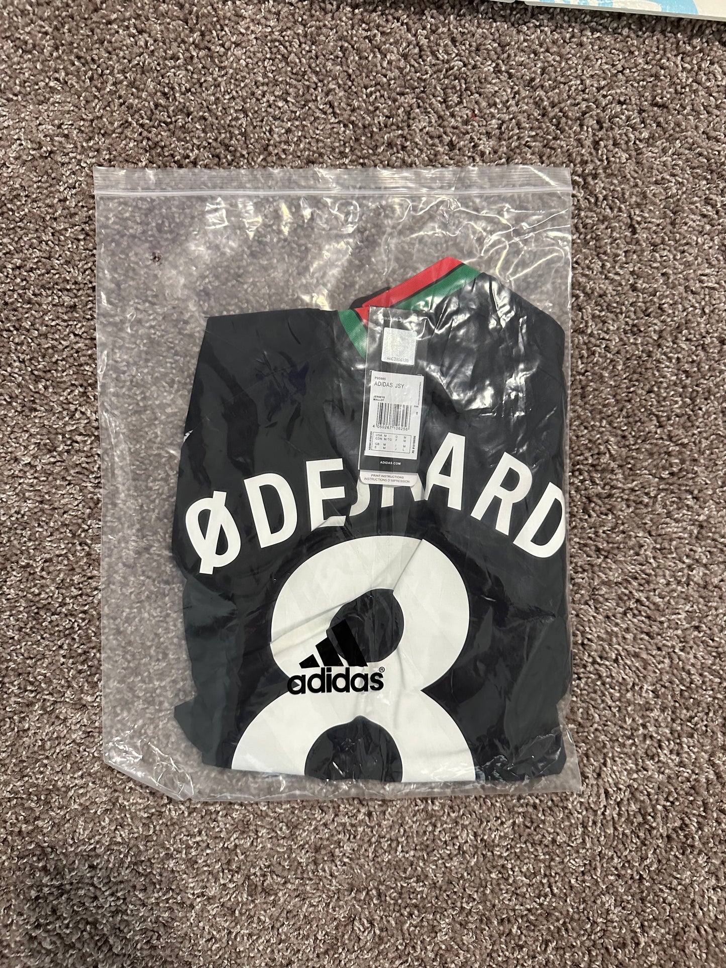 Arsenal Martin Odegaard #8 Black Away Soccer Jersey Men Premier Shirt Size Men